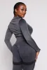 Plus Size Seamless Zip Front Cropped Track Jacket sold by Rainbow