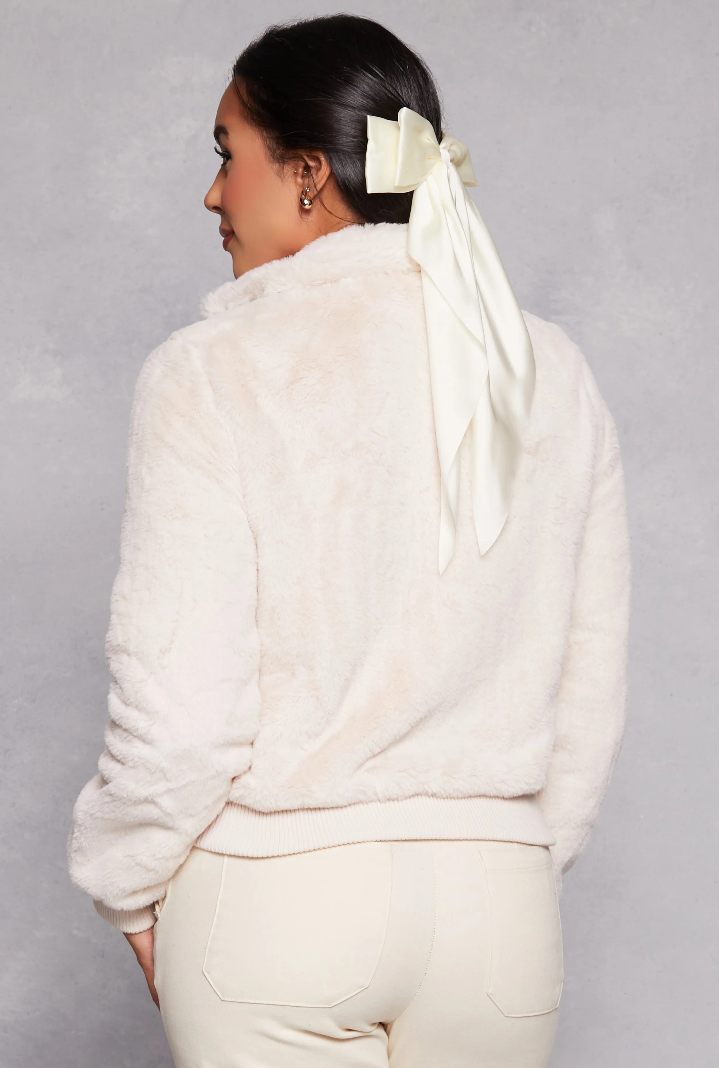 Ambiance Faux Fur Bomber Jacket sold by Rainbow product image thumbnail 3