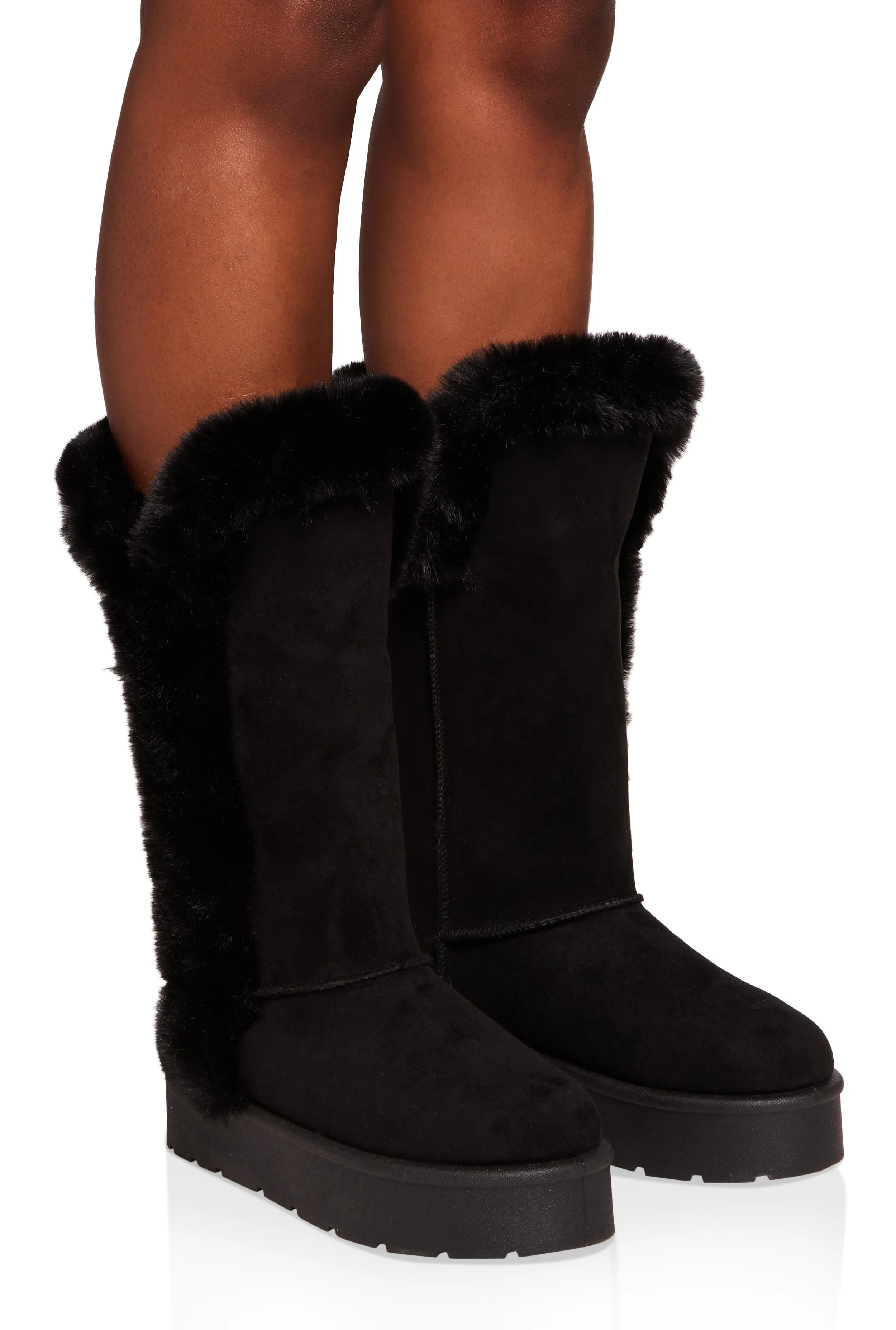 Faux Fur Lined Platform Tall Boots sold by Rainbow product image thumbnail 2