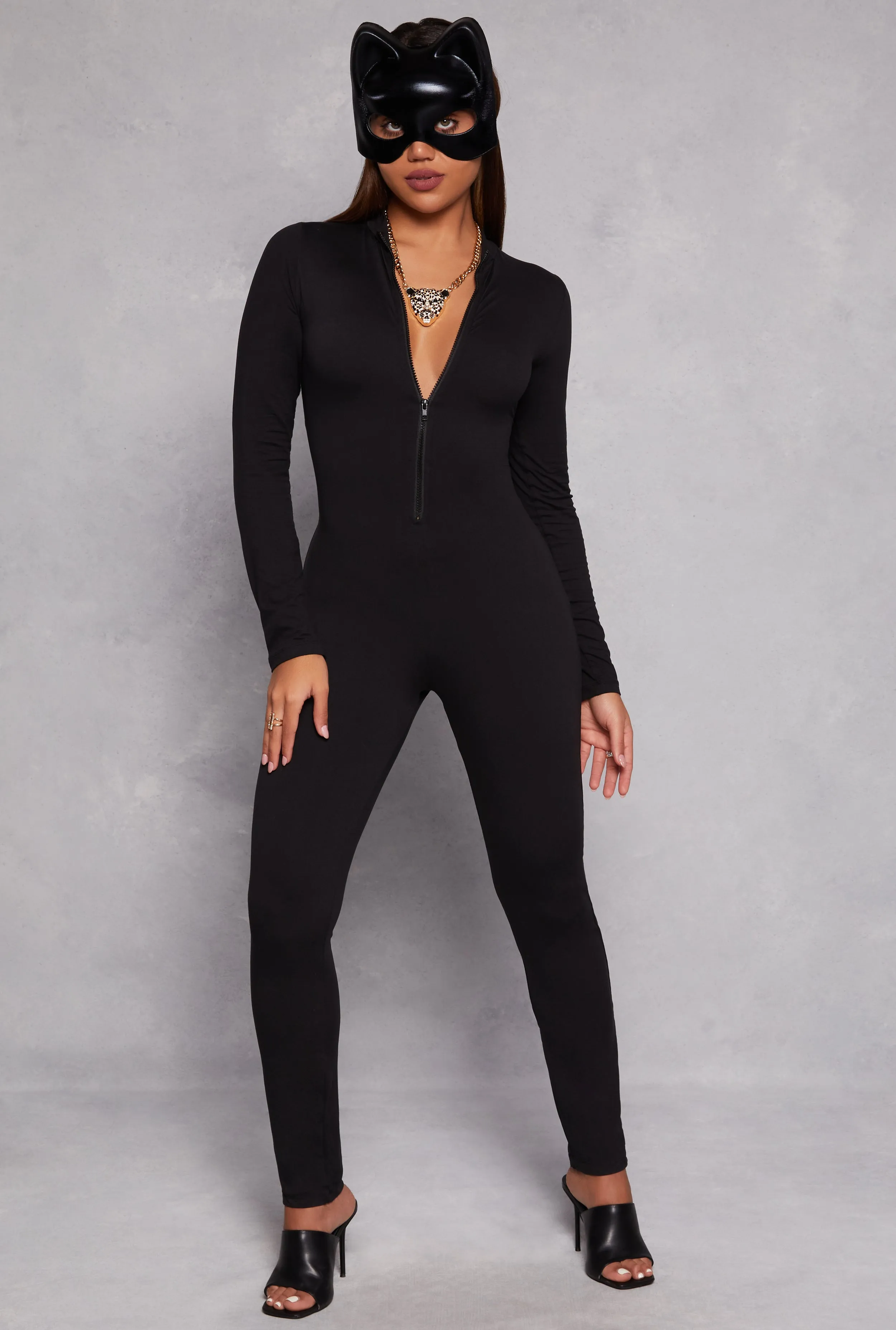 Front Zip Long Sleeve Catsuit sold by Rainbow