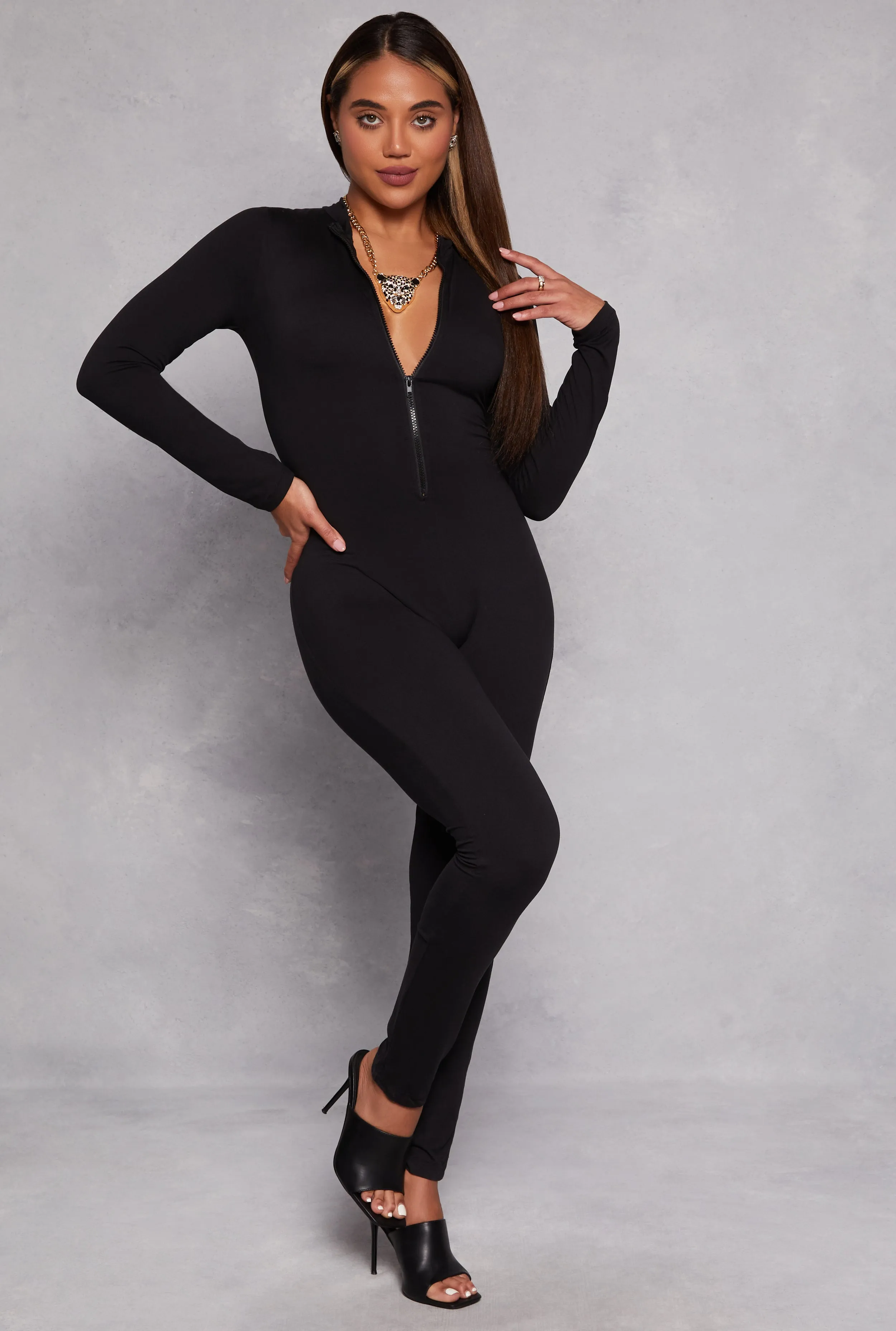 Front Zip Long Sleeve Catsuit sold by Rainbow product image thumbnail 3