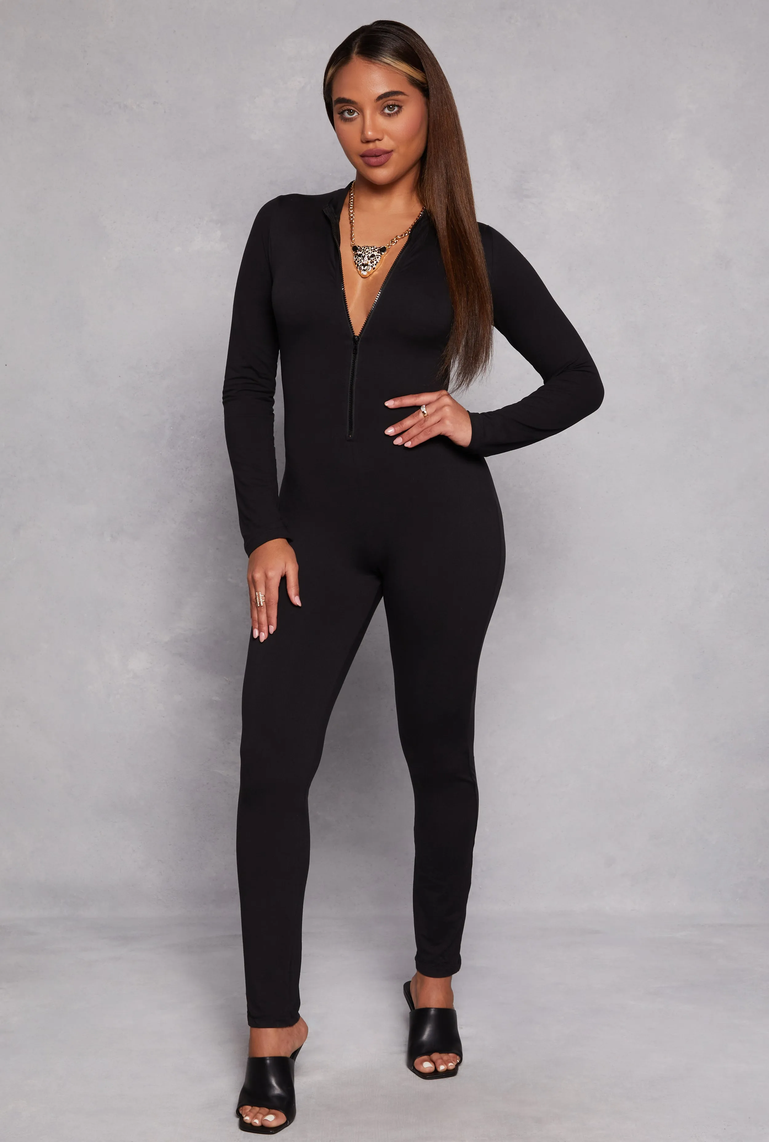 Front Zip Long Sleeve Catsuit sold by Rainbow product image thumbnail 2