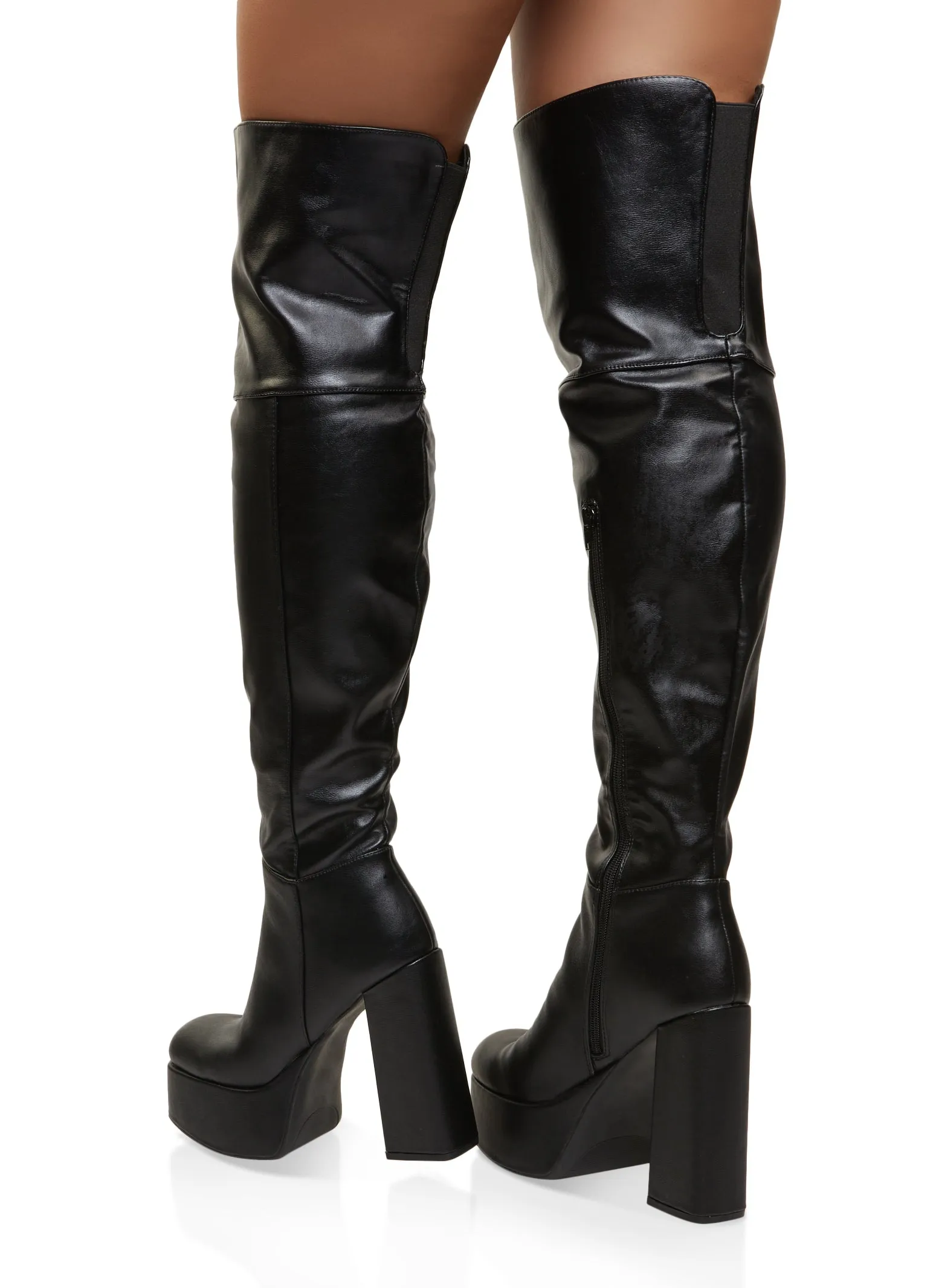 Platform Side Zip Over the Knee Boots sold by Rainbow product image thumbnail 3