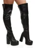 Platform Side Zip Over the Knee Boots sold by Rainbow
