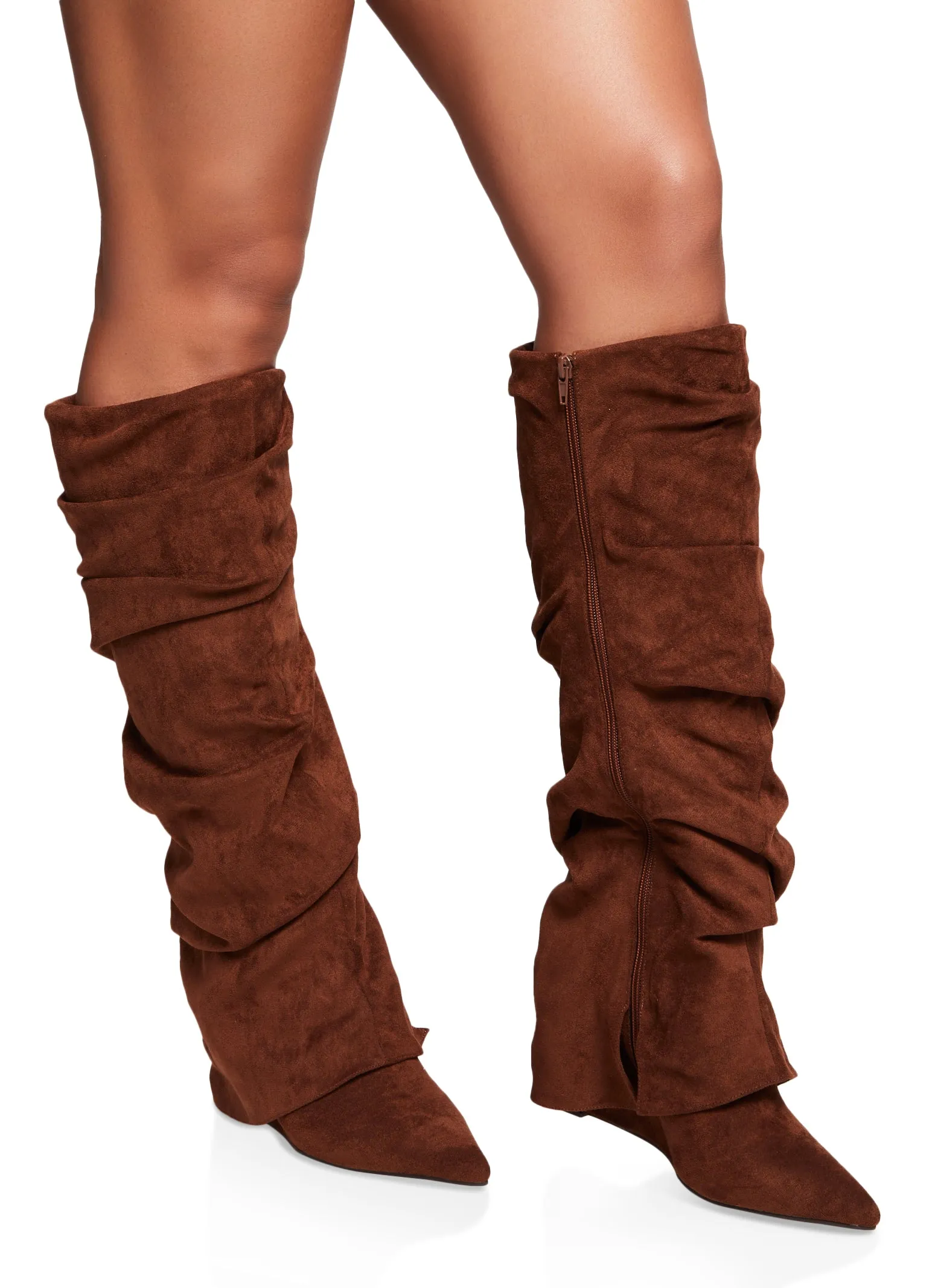 Fold Over Wedge Tall Slouch Boots sold by Rainbow product image thumbnail 2