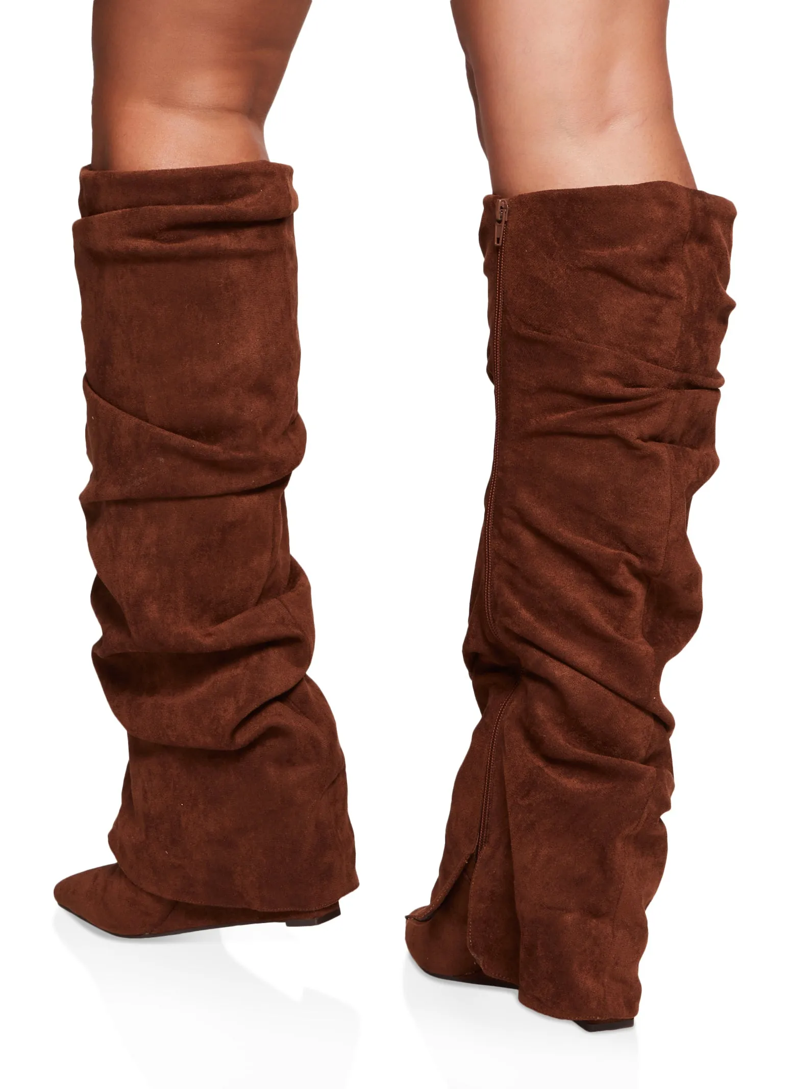 Fold Over Wedge Tall Slouch Boots sold by Rainbow product image thumbnail 3