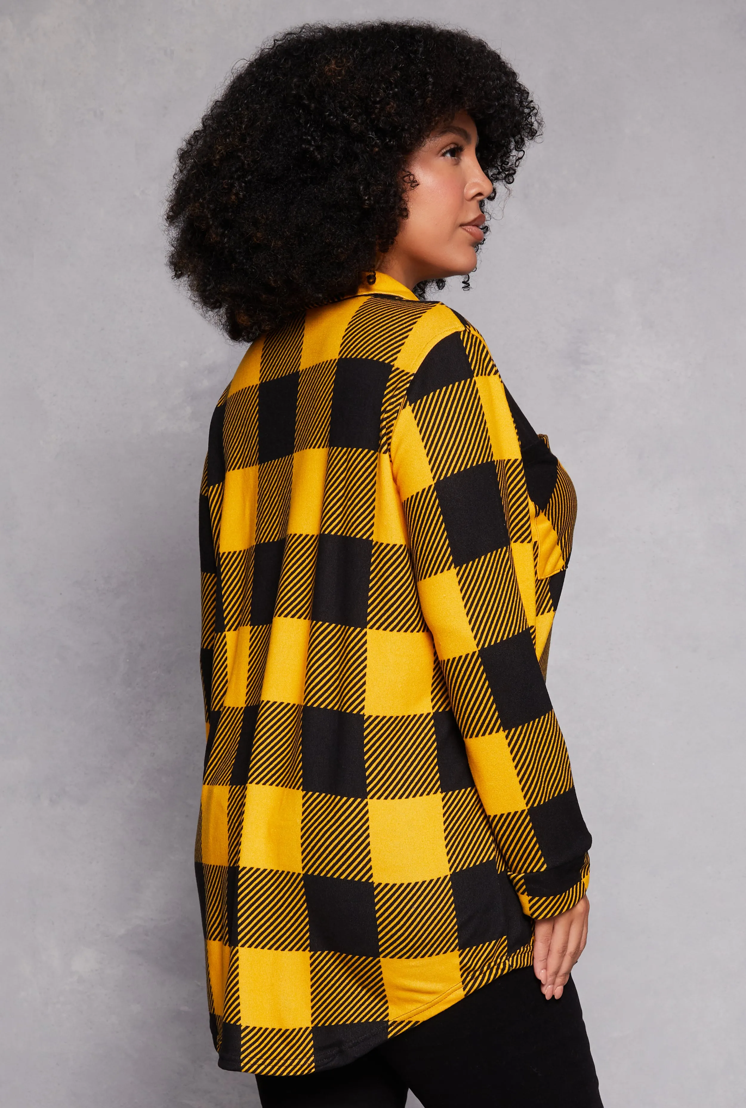 Plus Size Buffalo Plaid Tunic Shirt sold by Rainbow product image thumbnail 3