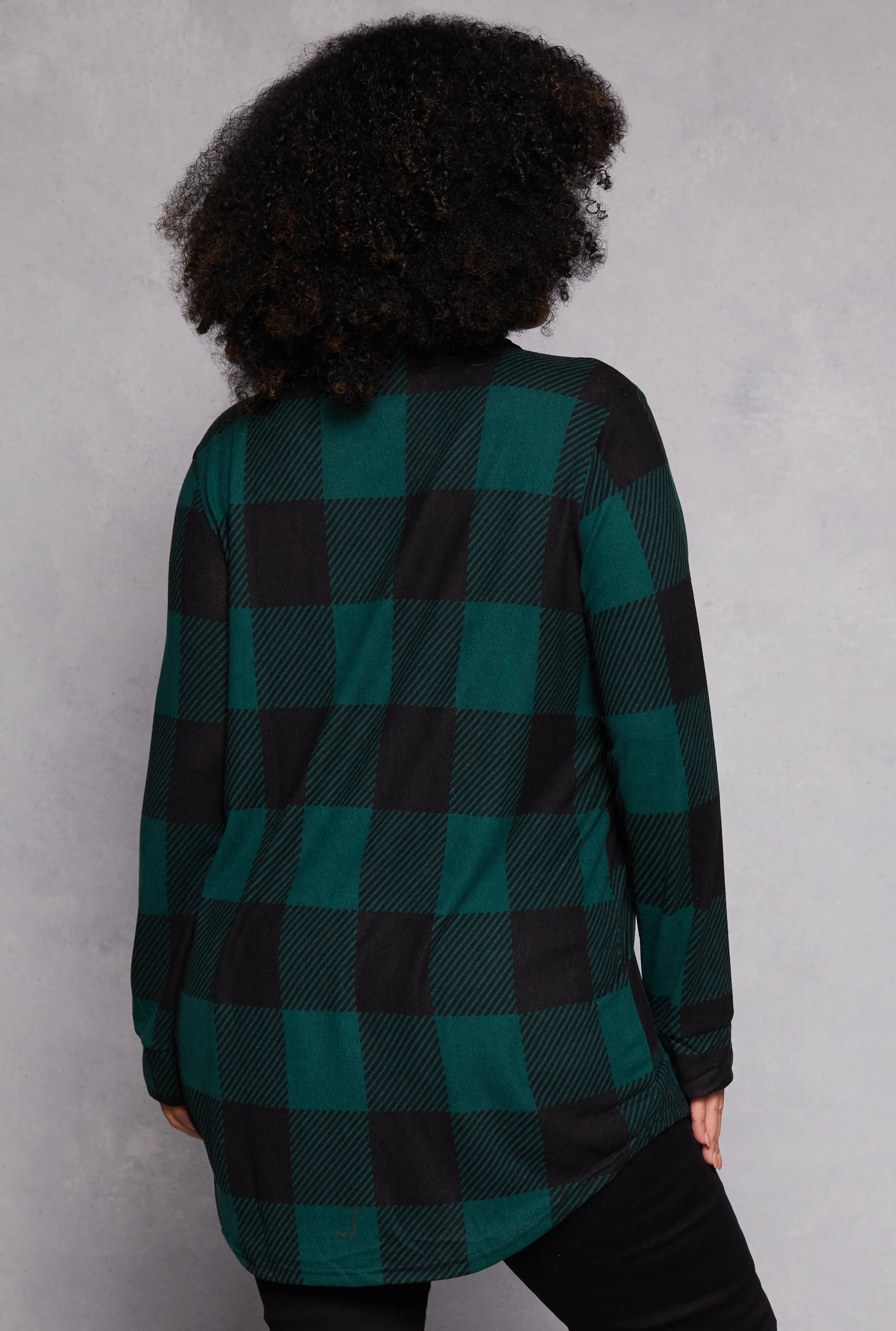 Plus Size Buffalo Plaid Tunic Shirt sold by Rainbow product image thumbnail 3