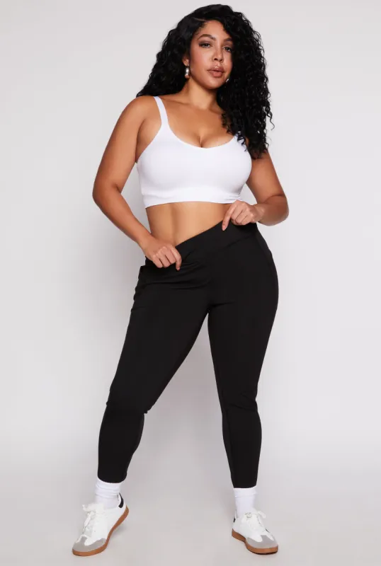 Plus Size Fleece Lined High Waist Leggings sold by Rainbow