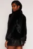 Collared Faux Fur Jacket sold by Rainbow