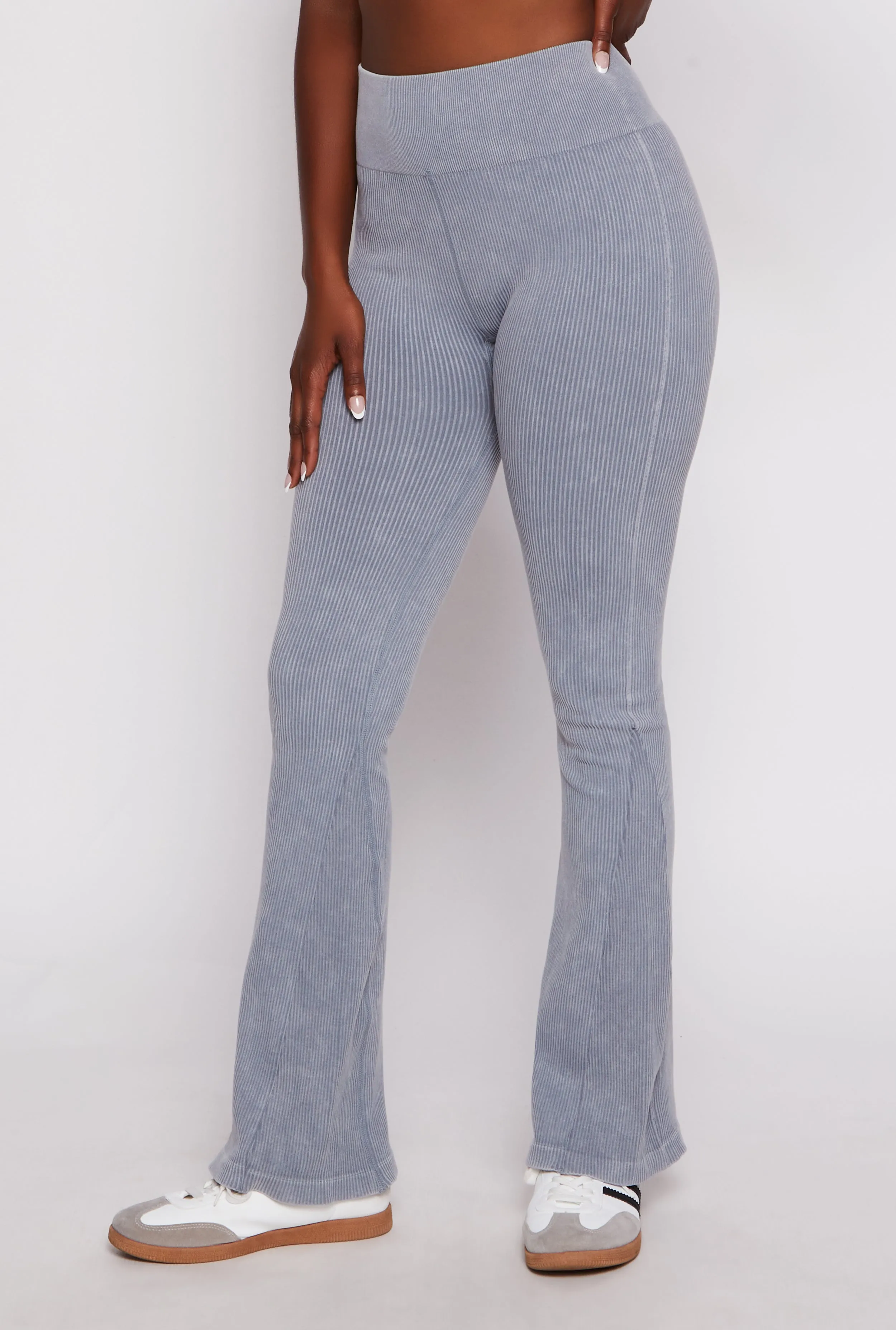 Ribbed High Waist Flare Yoga Pants sold by Rainbow product image thumbnail 2