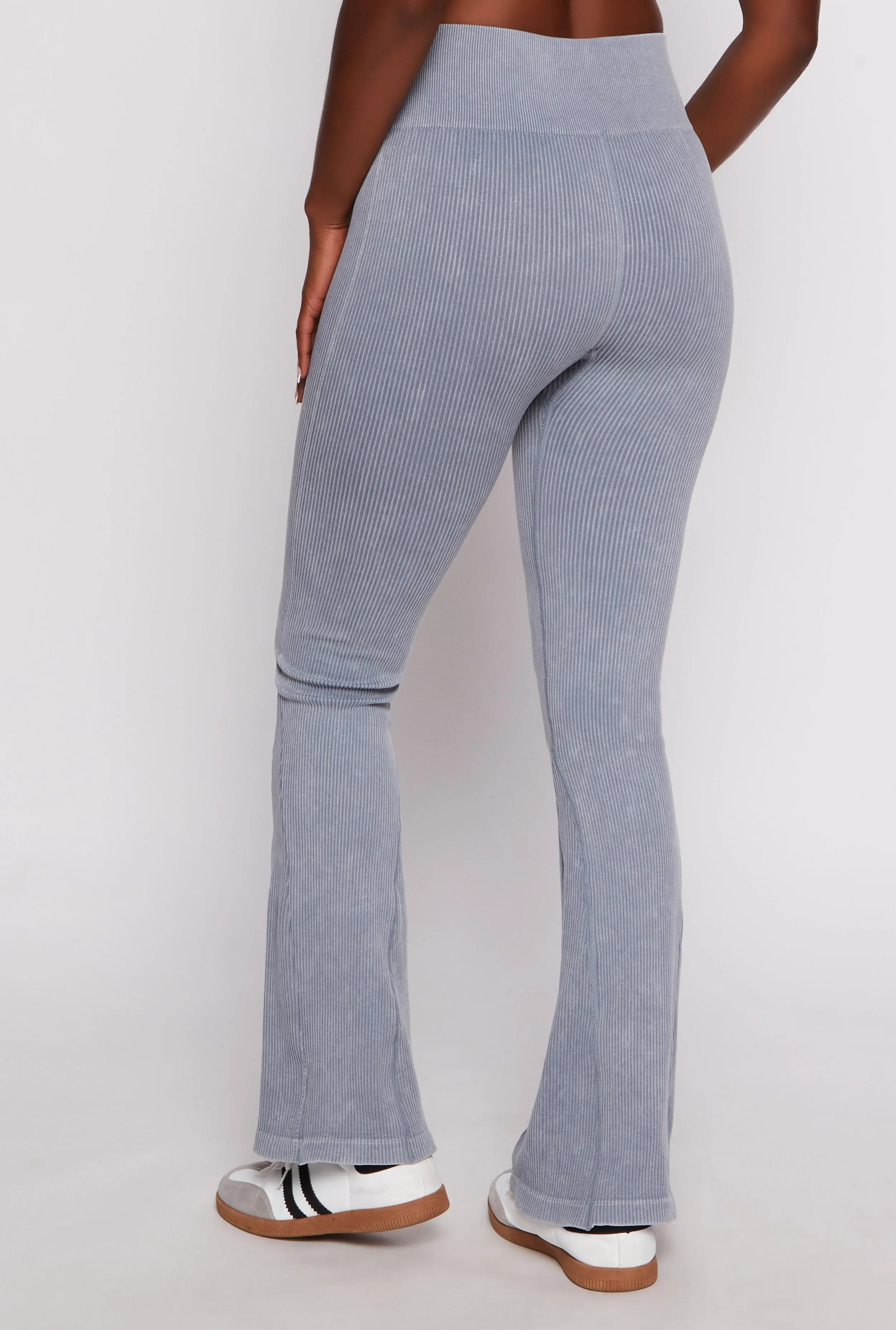 Ribbed High Waist Flare Yoga Pants sold by Rainbow product image thumbnail 3