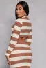 Brush Knit Striped Crop Top sold by Rainbow