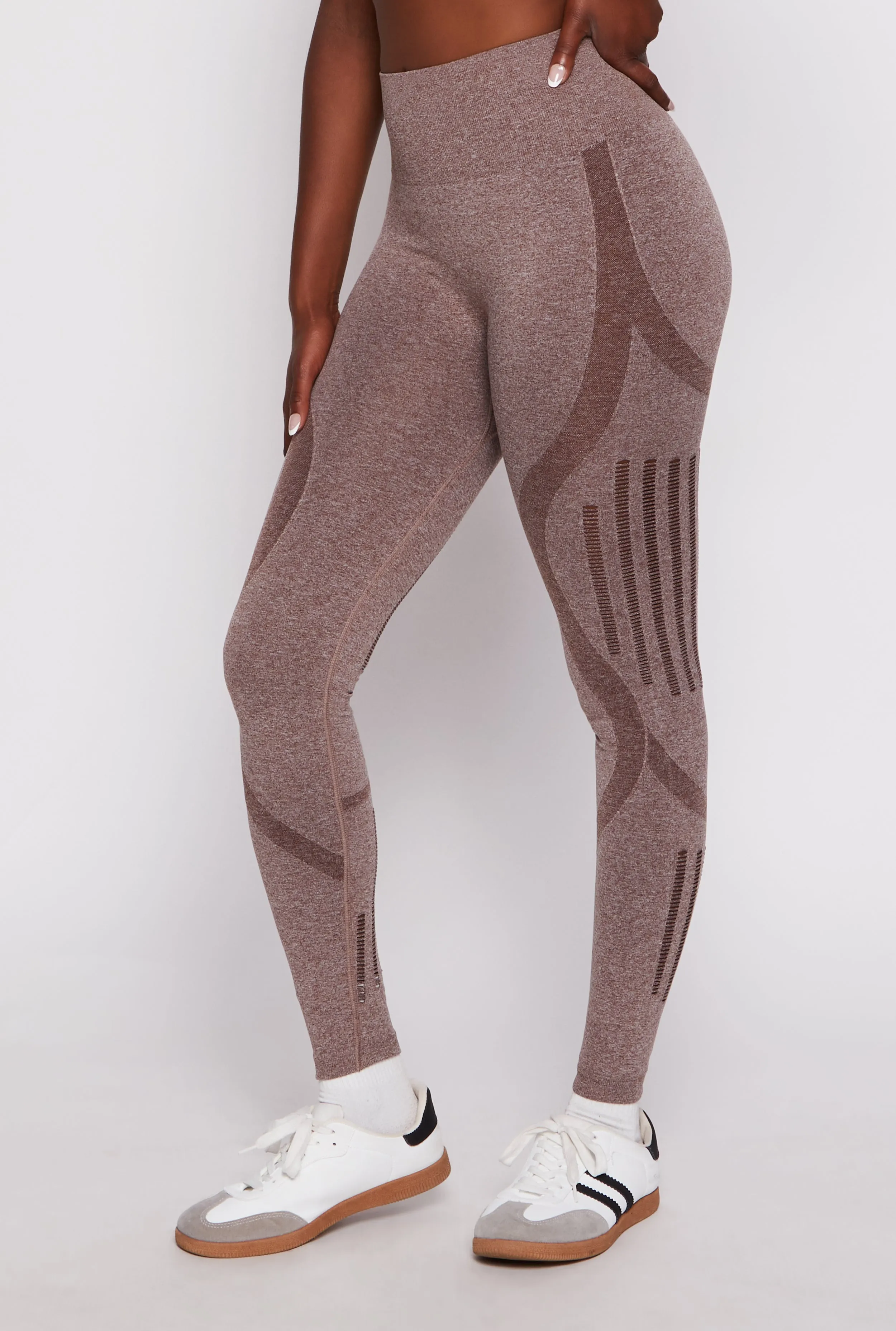 Seamless Laser Cut High Waist Leggings sold by Rainbow product image thumbnail 2