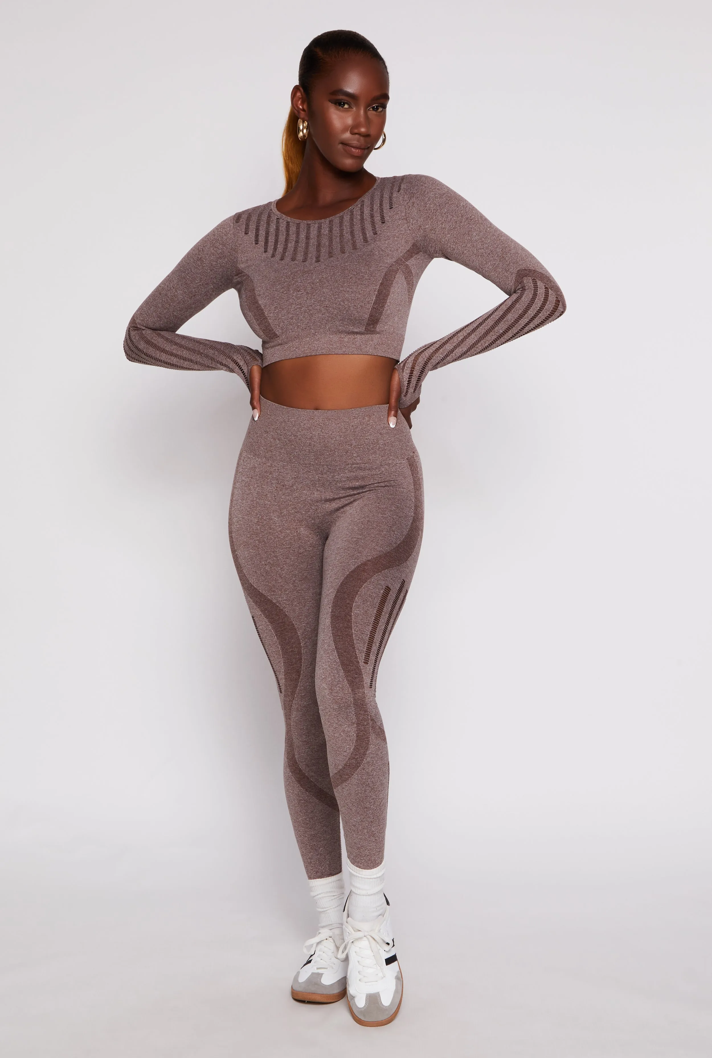 Seamless Laser Cut High Waist Leggings sold by Rainbow