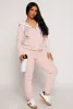 Contrast Piping Zip Sherpa Hooded Sweatshirt sold by Rainbow