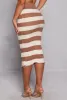 Striped High Waisted Midi Pencil Skirt sold by Rainbow