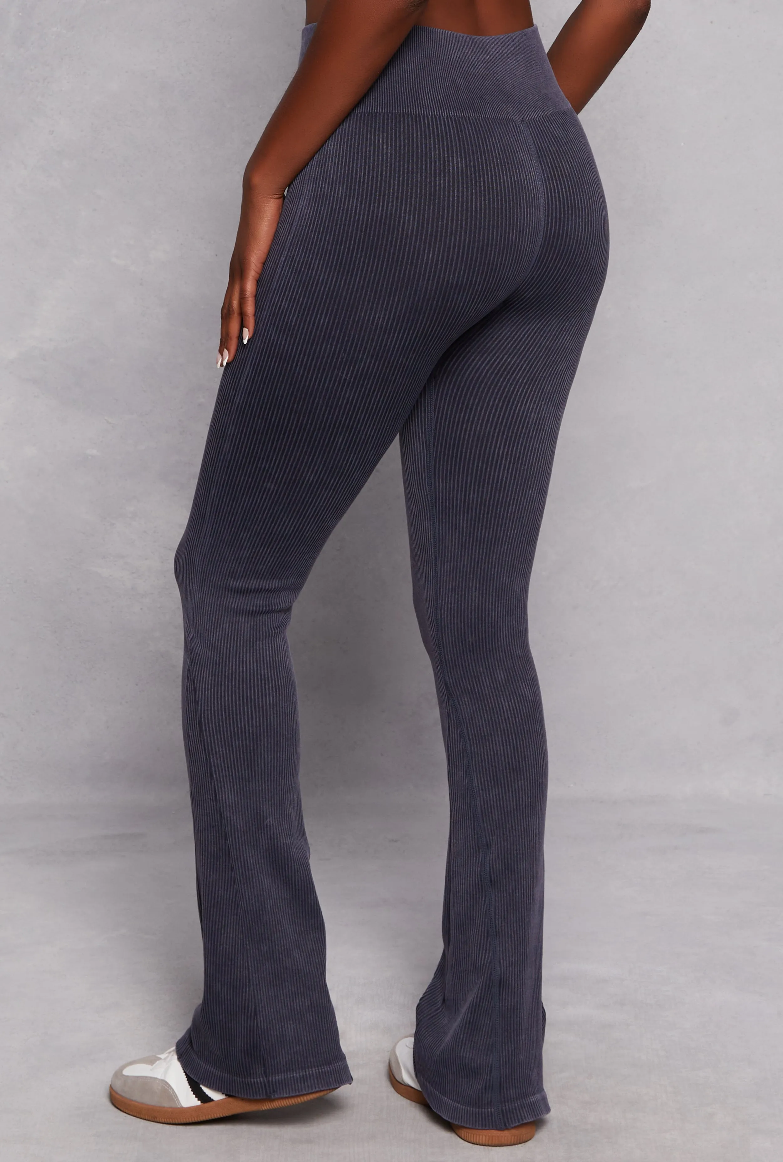 Ribbed High Waist Flare Yoga Pants sold by Rainbow product image thumbnail 3