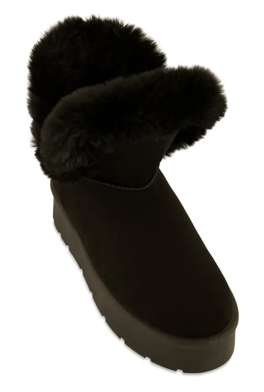 Faux Fur Lined Platform Boots sold by Rainbow