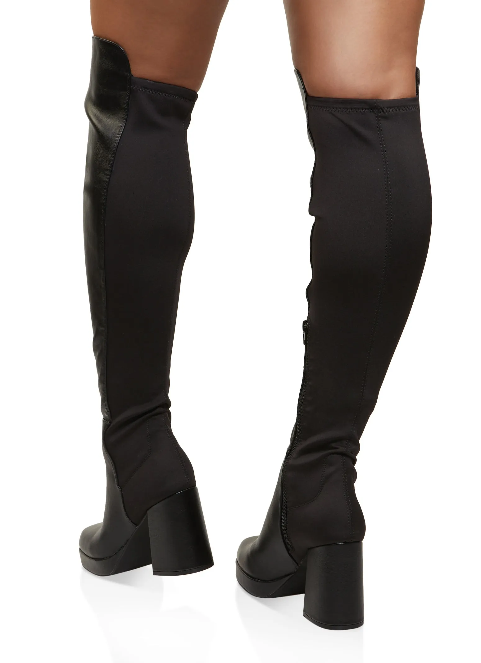 Platform Block Heel Over the Knee Boots sold by Rainbow product image thumbnail 3