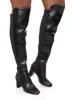 Elastic Back Block Heel Tall Boots sold by Rainbow