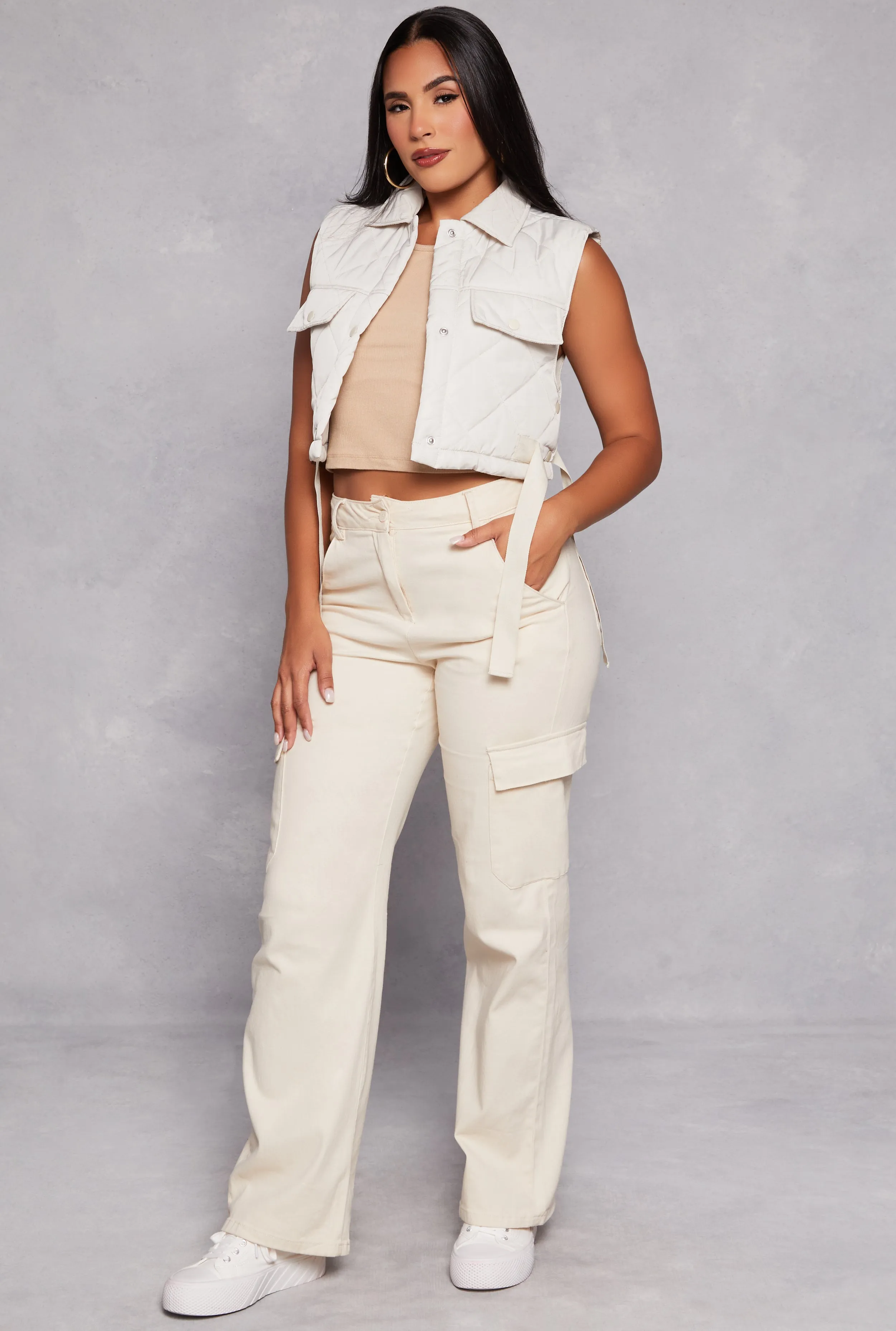 Almost Famous Quilted Snap Button Front Vest sold by Rainbow product image thumbnail 2