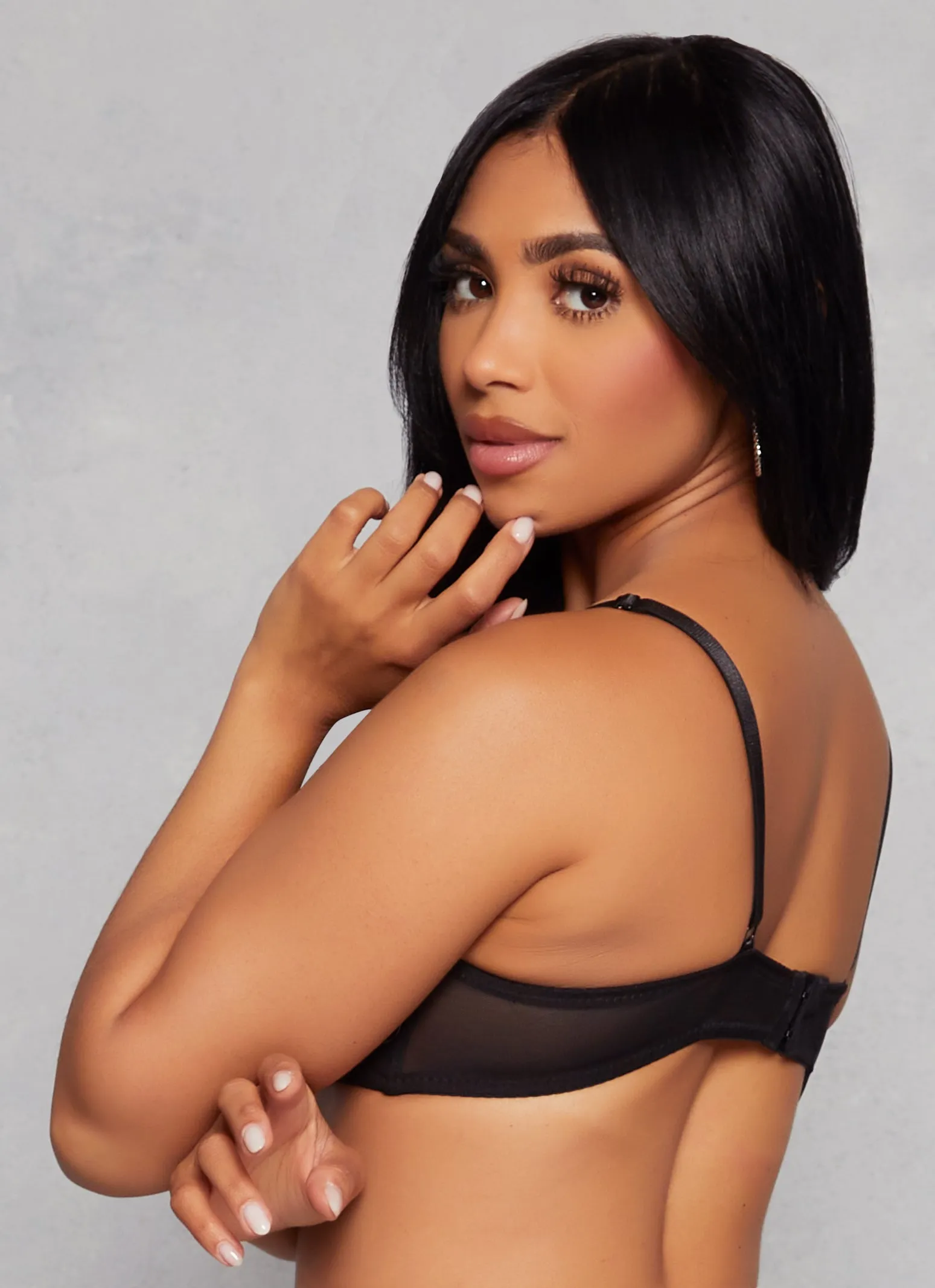 Mesh Detail Plunge Bra sold by Rainbow product image thumbnail 2