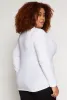 Plus Size Rib Knit V Neck Long Sleeve Top sold by Rainbow