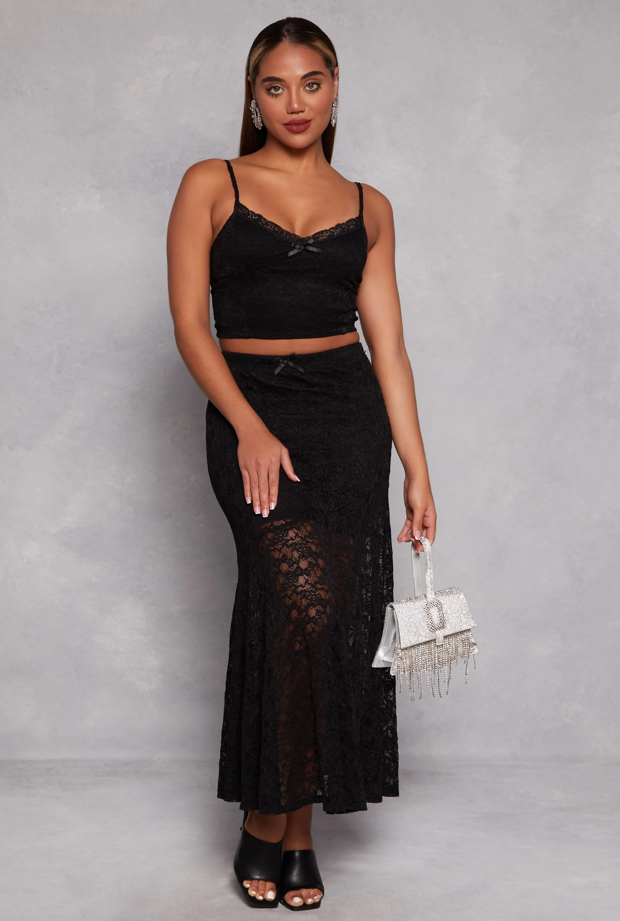 Almost Famous Bow Lace Cami sold by Rainbow product image thumbnail 2