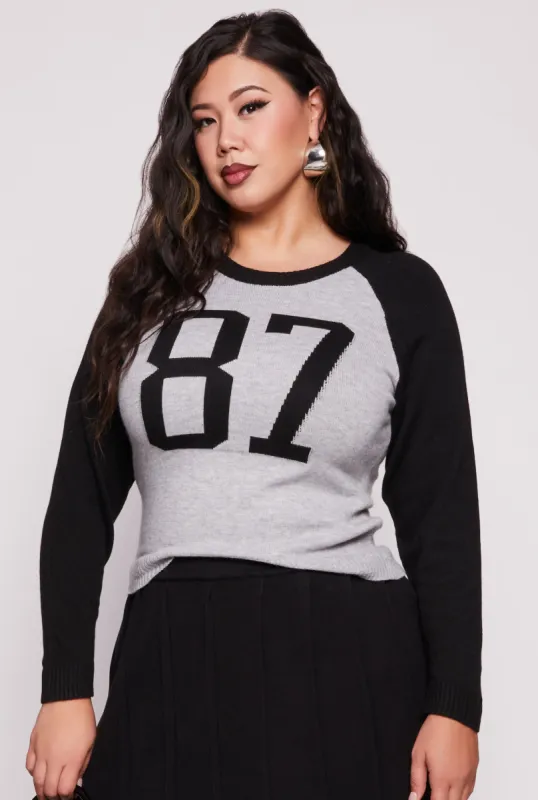 Plus Size 87 Raglan Sweater sold by Rainbow