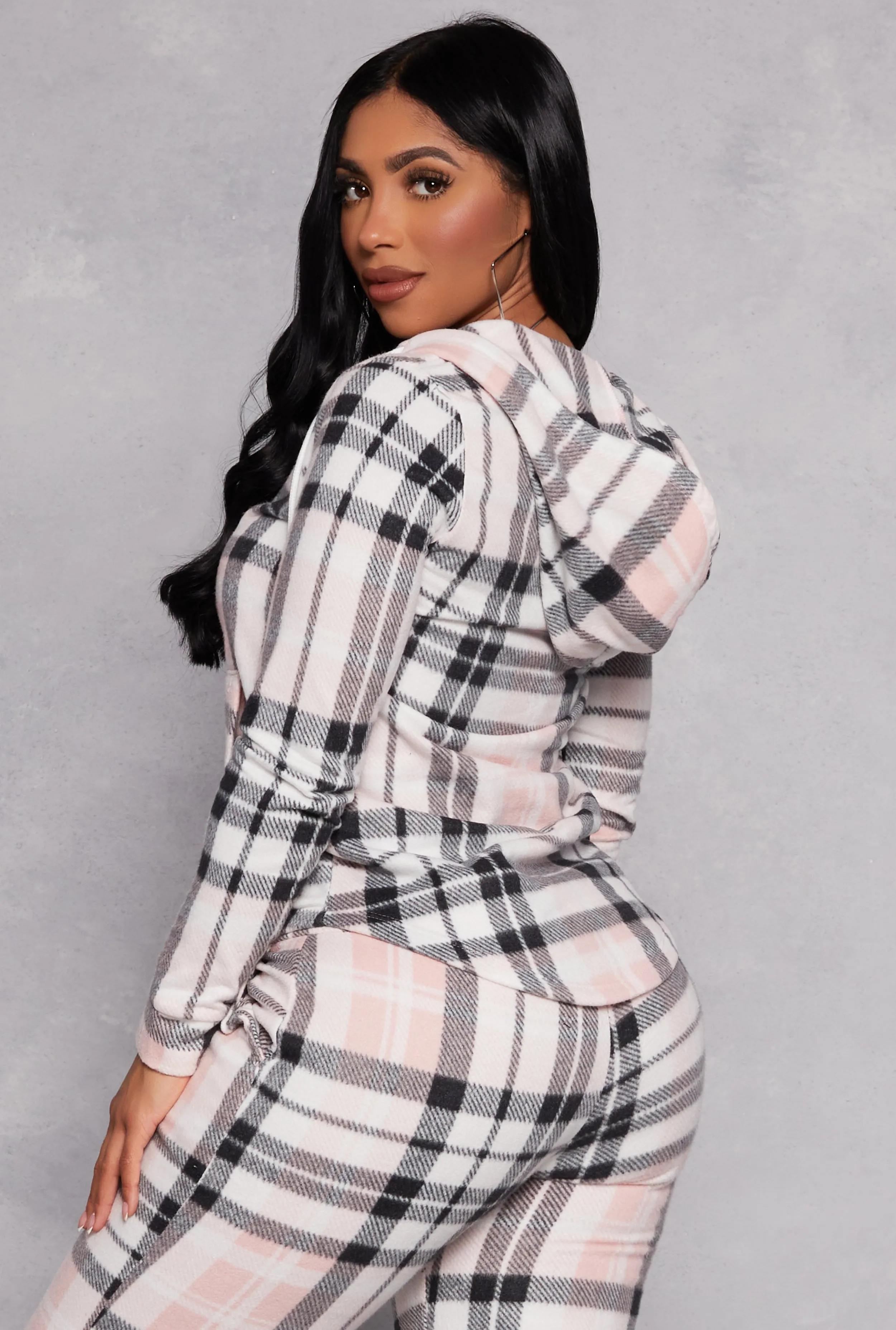 Fleece Long Sleeve Zip Front Hoodie sold by Rainbow product image thumbnail 3