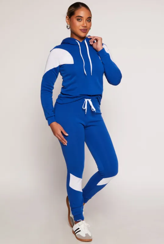 Color Block Drawstring High Waist Joggers sold by Rainbow