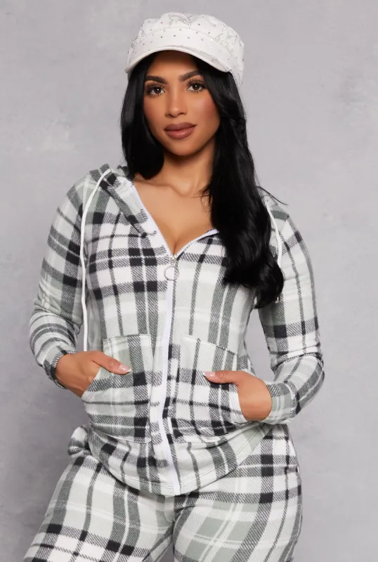 Fleece Long Sleeve Zip Front Hoodie sold by Rainbow