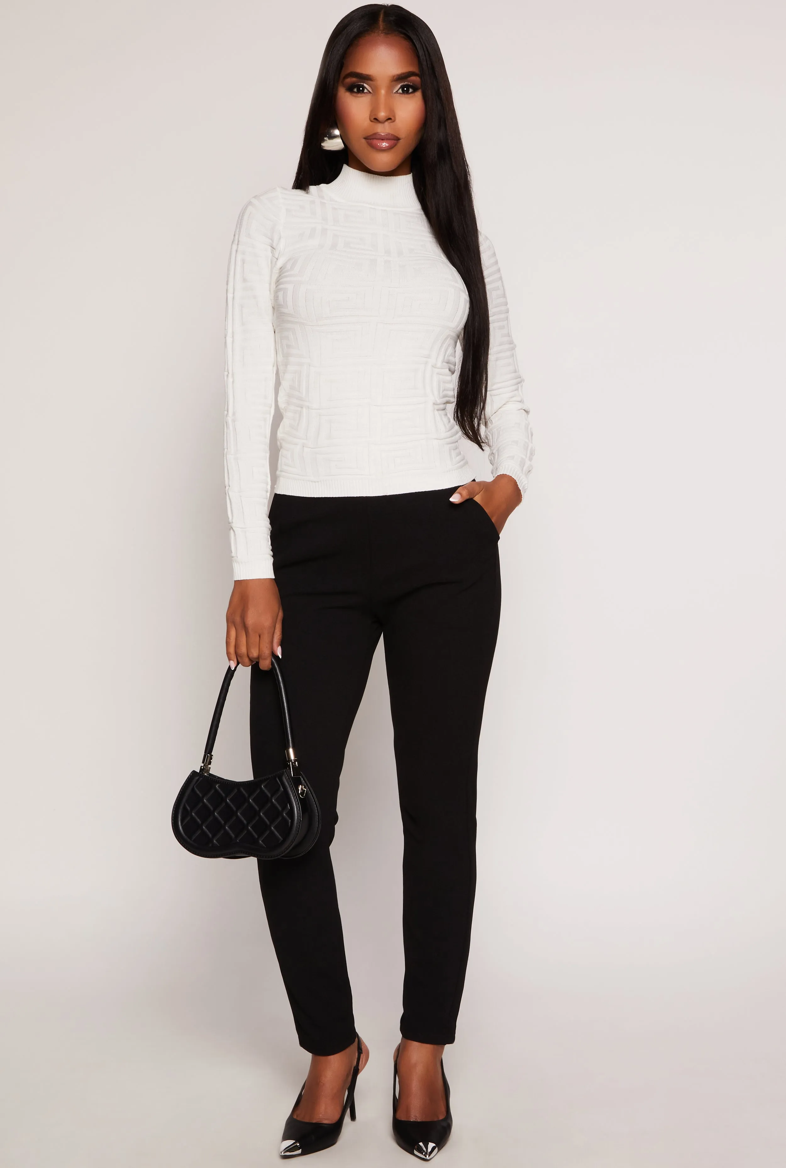 High Waisted Skinny Leg Dress Pants sold by Rainbow