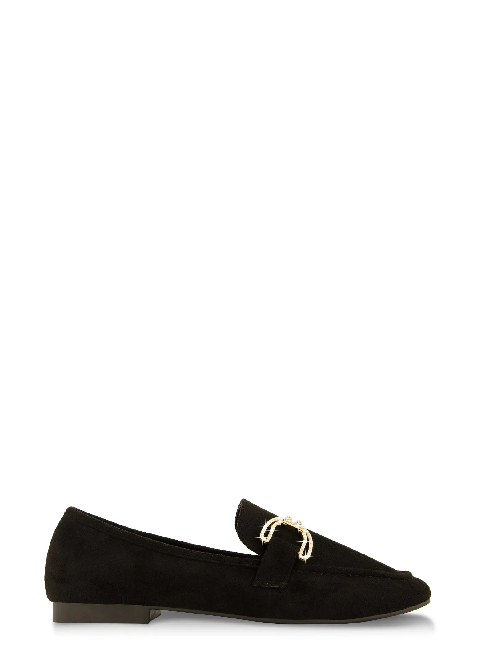 Faux Suede Rhinestone Detail Loafers sold by Rainbow product image thumbnail 2