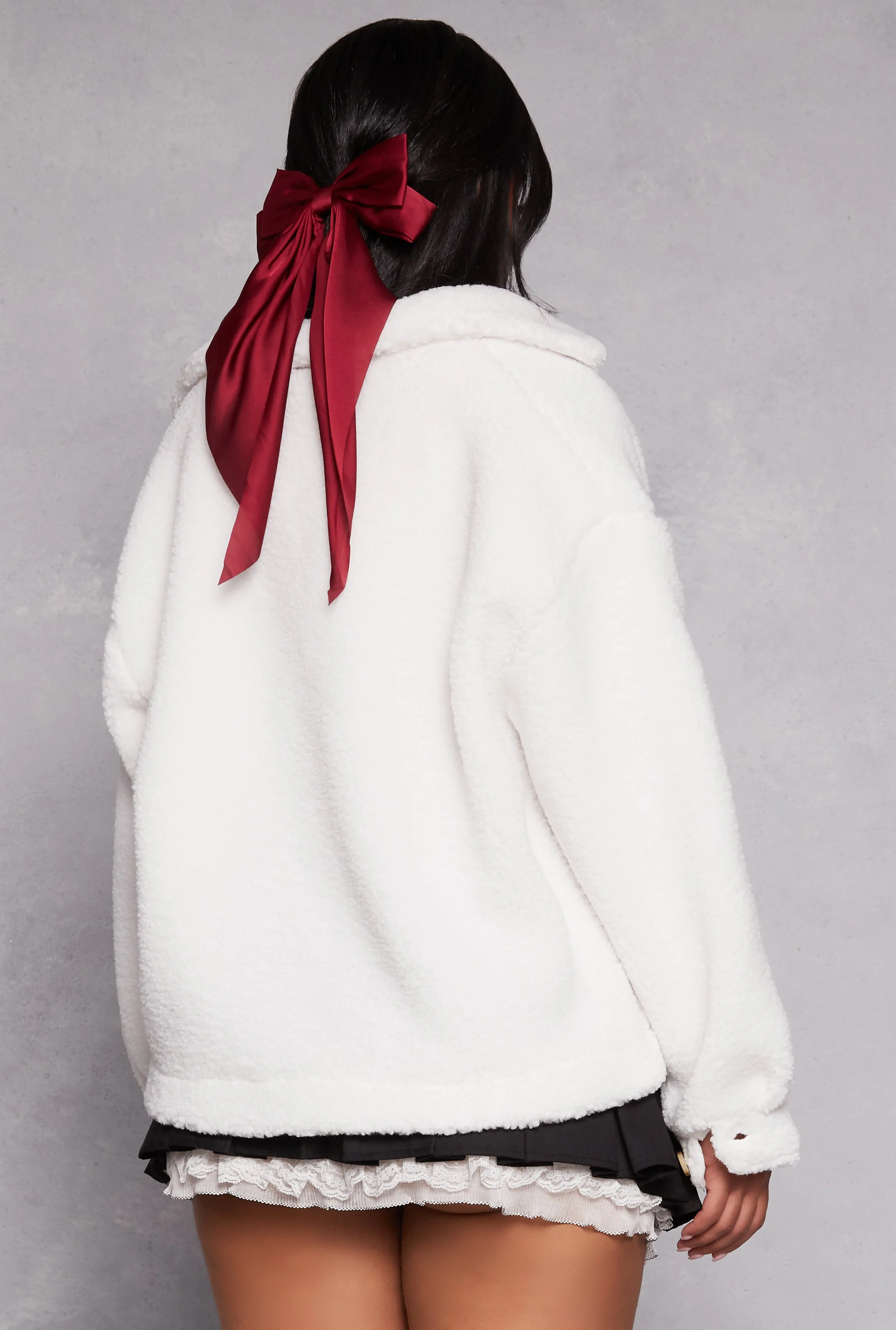 Ambiance Sherpa Teddy Shacket sold by Rainbow product image thumbnail 3