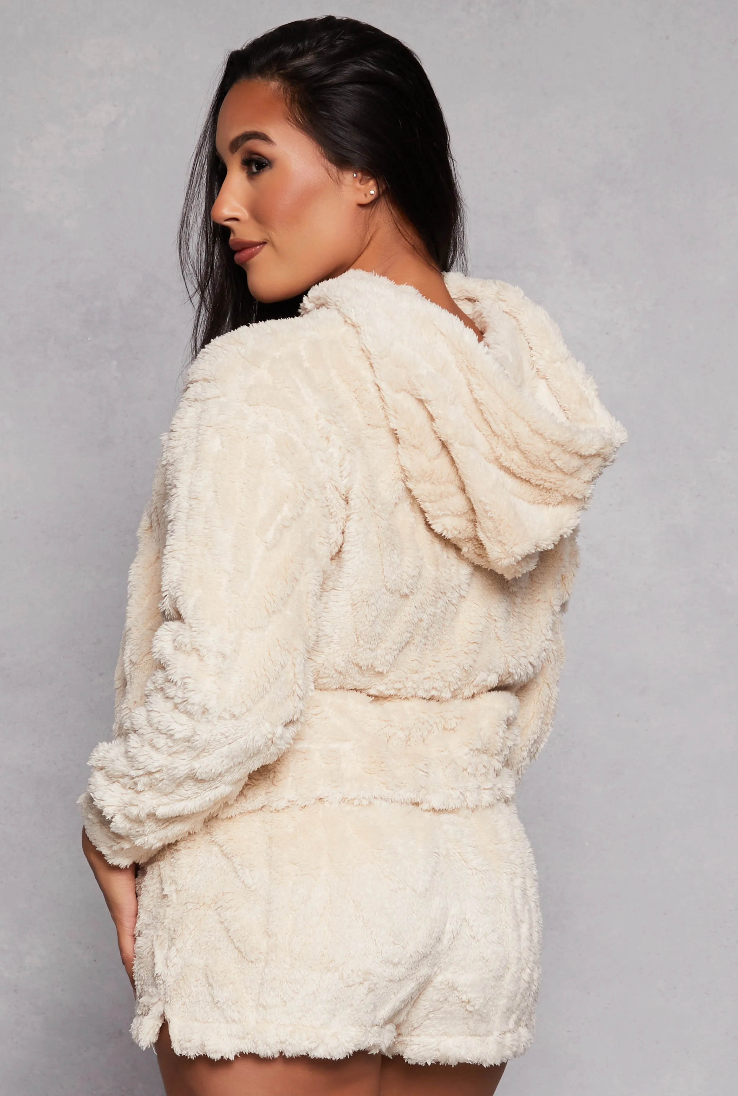 Almost Famous Faux Fur City Graphic Pullover Hoodie sold by Rainbow product image thumbnail 3