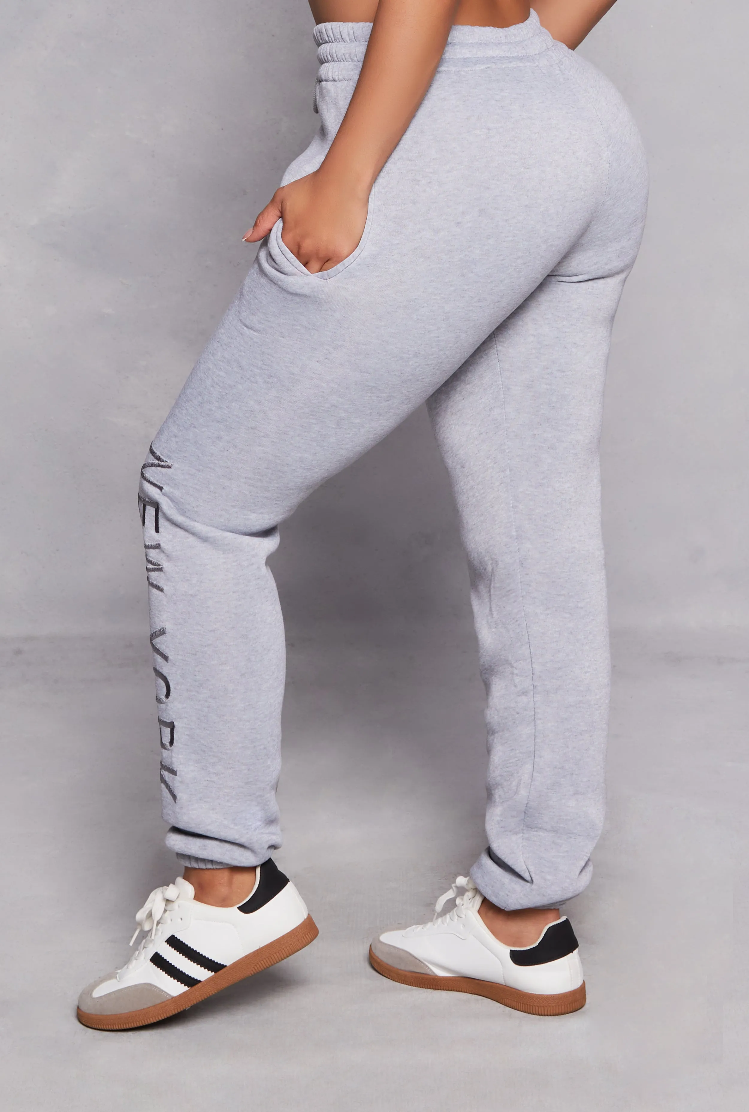 Fleece City Side Graphic Drawstring Joggers sold by Rainbow product image thumbnail 3