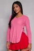 Waffle Knit V Neck Caged Side Sweater sold by Rainbow