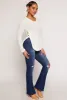 Waffle Knit V Neck Caged Side Sweater sold by Rainbow