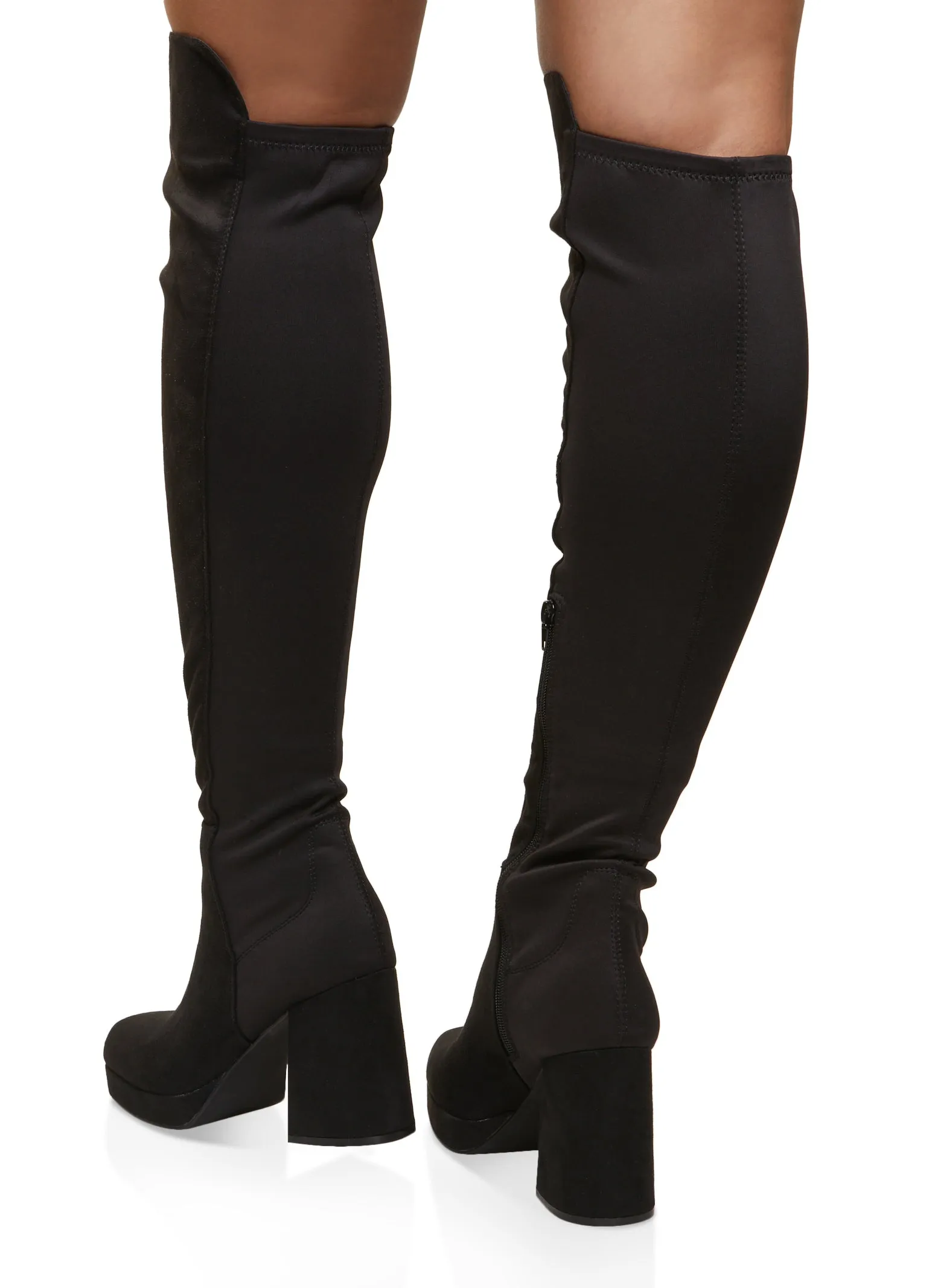 Platform Block Heel Over the Knee Boots sold by Rainbow product image thumbnail 3