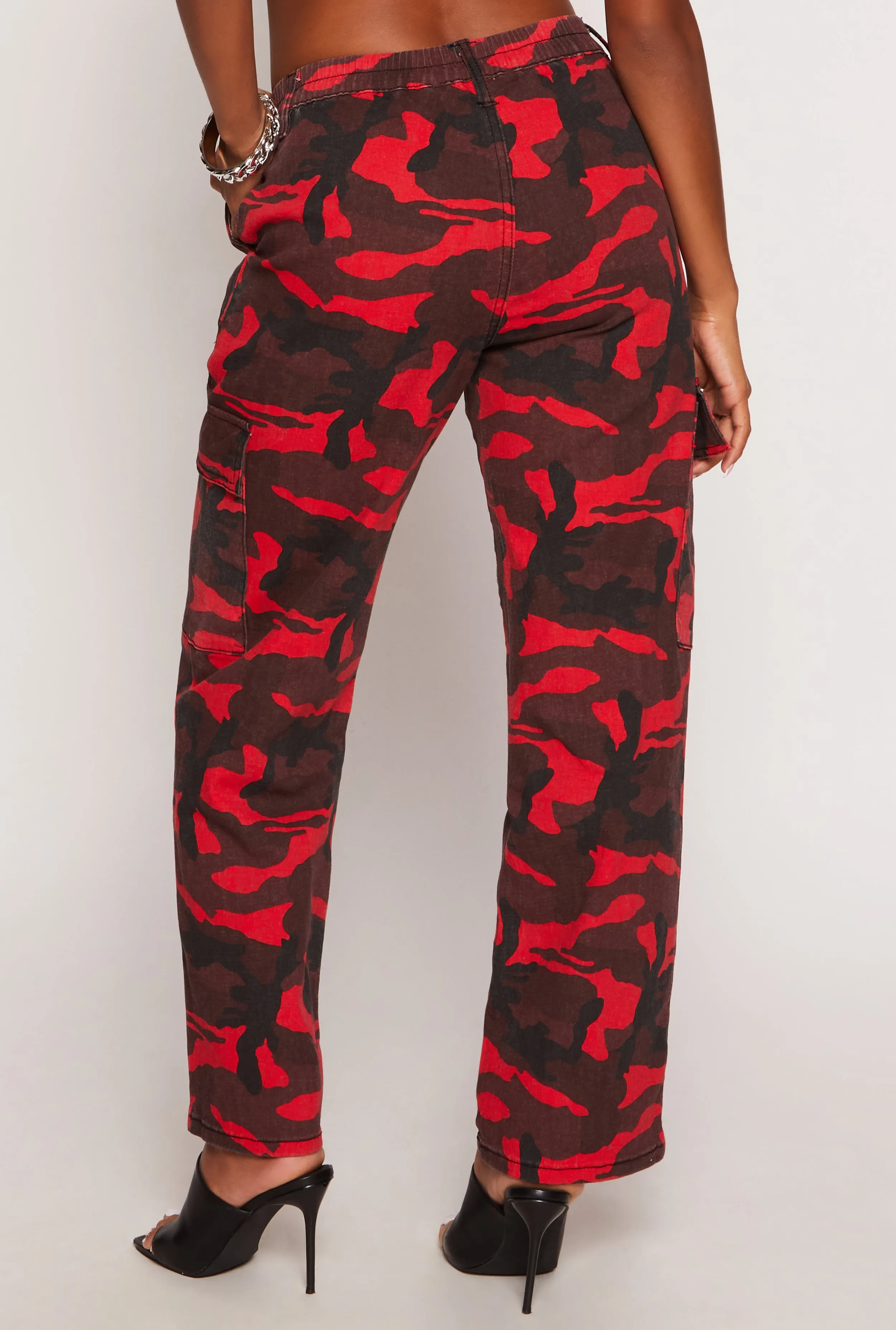 Almost Famous Drawstring Wide Leg Cargo Pants sold by Rainbow product image thumbnail 3