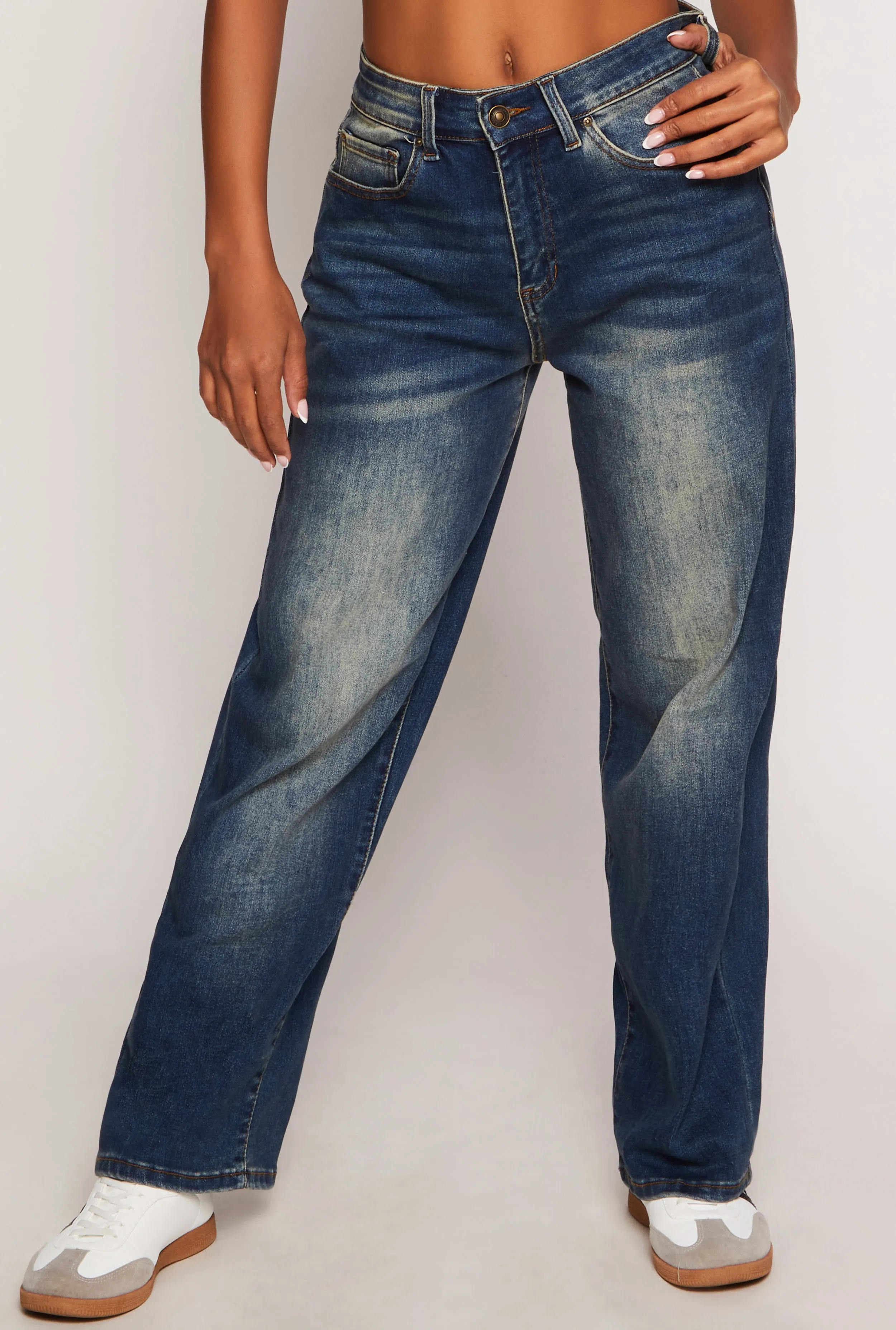 WAX Vintage Wash Wide Leg Jeans sold by Rainbow product image thumbnail 2