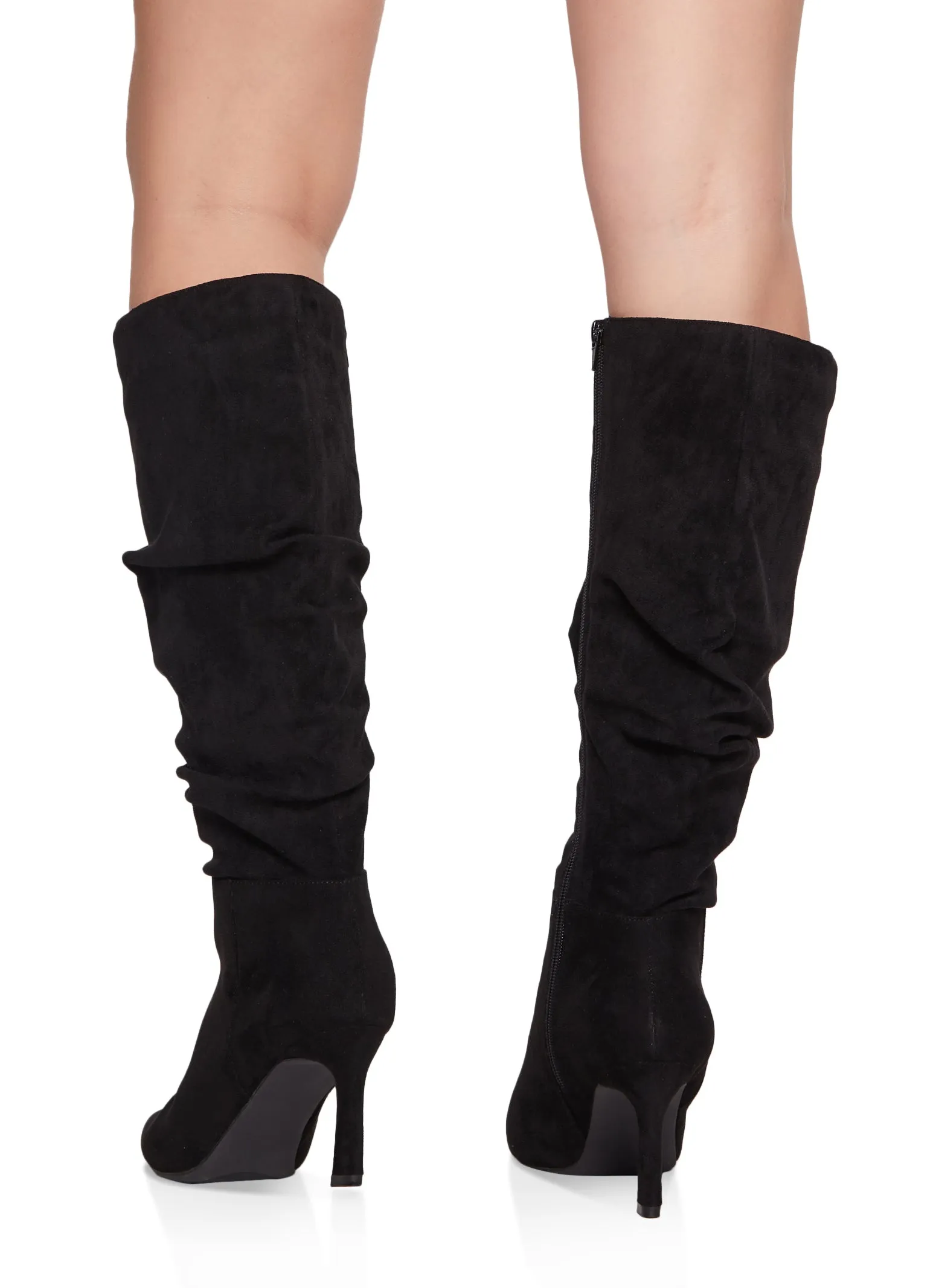 Pointed Toe Ruched Side Zip Tall Boots sold by Rainbow product image thumbnail 3