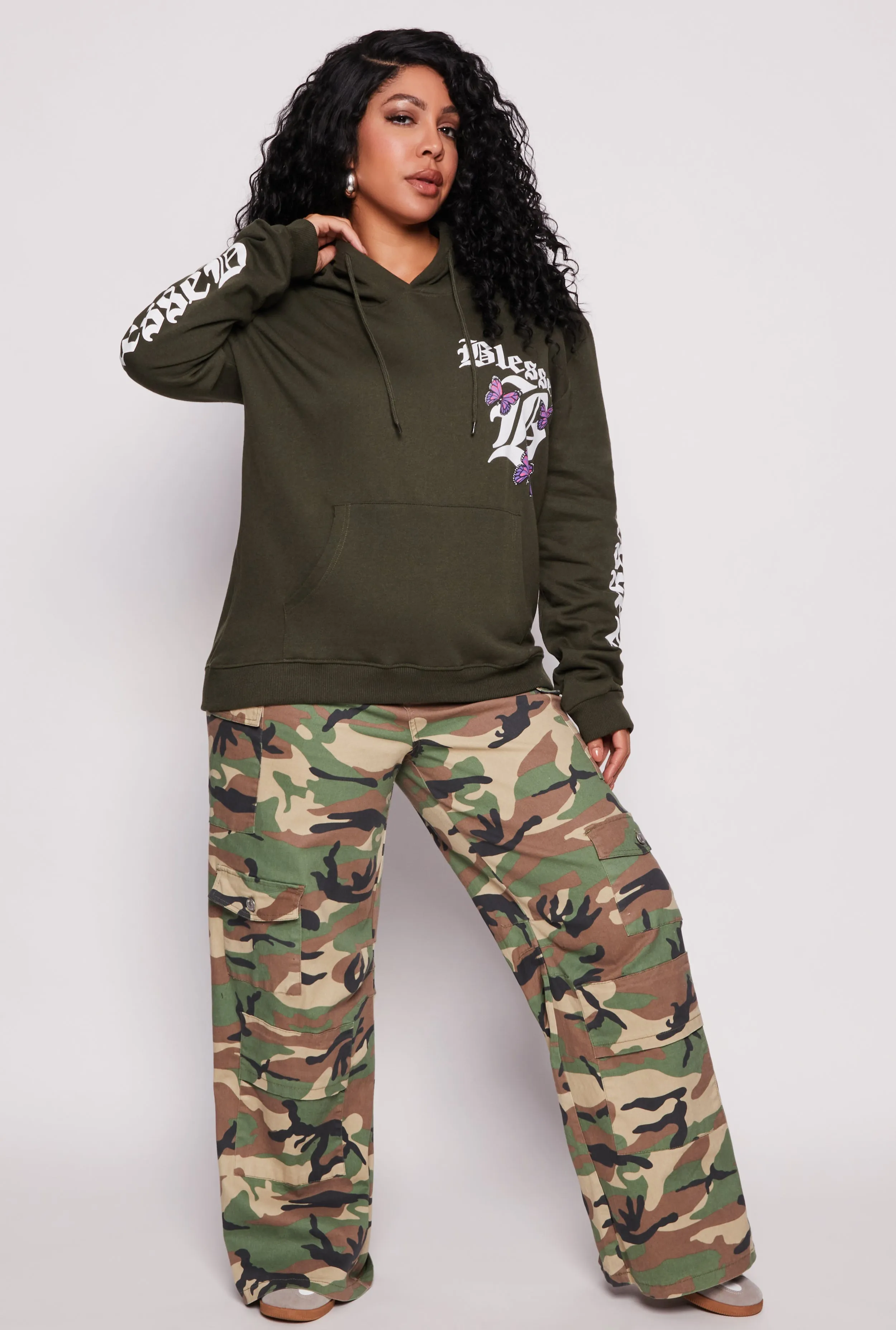 Plus Size Blessed Butterfly Hoodie sold by Rainbow product image thumbnail 2