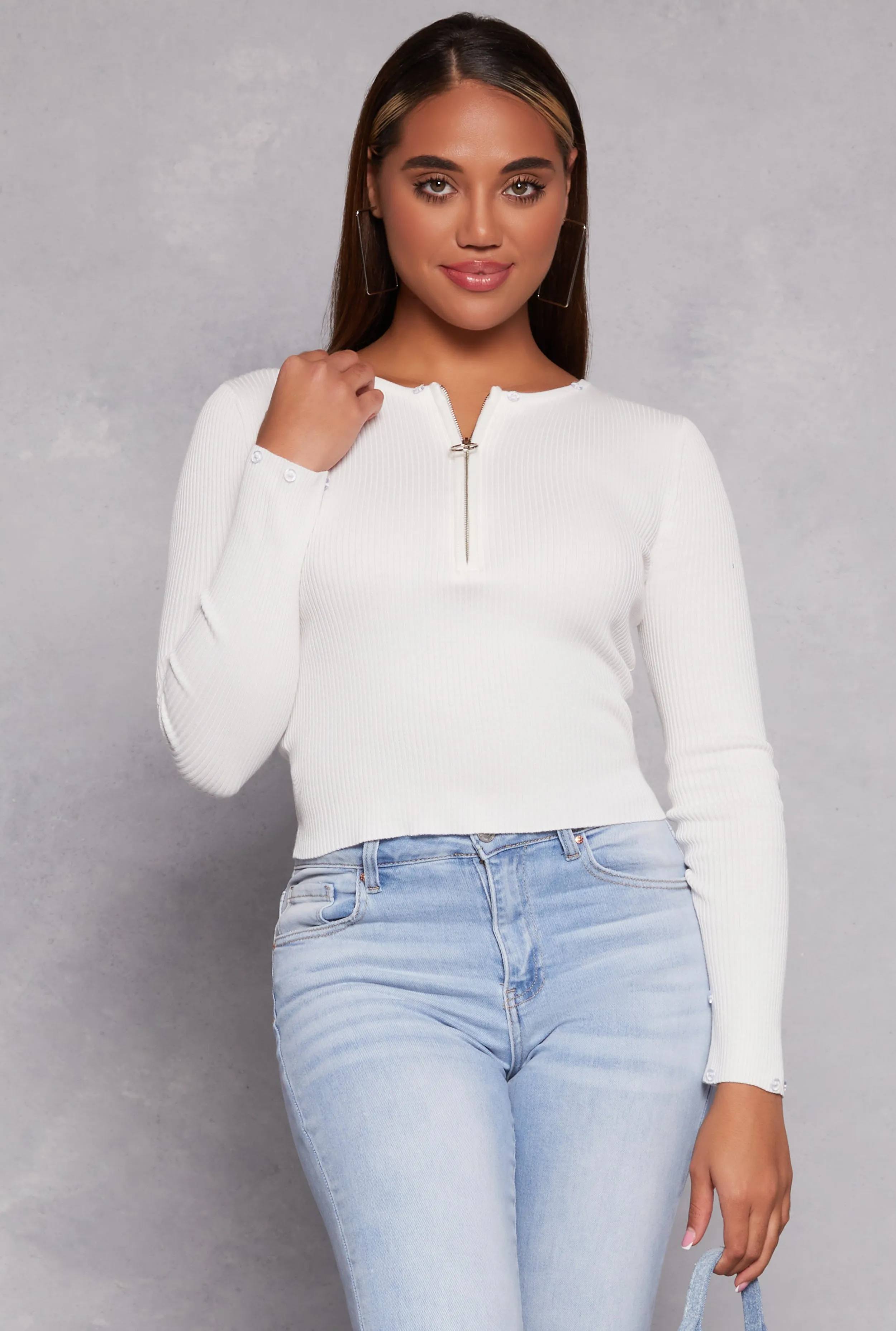 Almost Famous Faux Fur Trim Sweater sold by Rainbow product image thumbnail 5