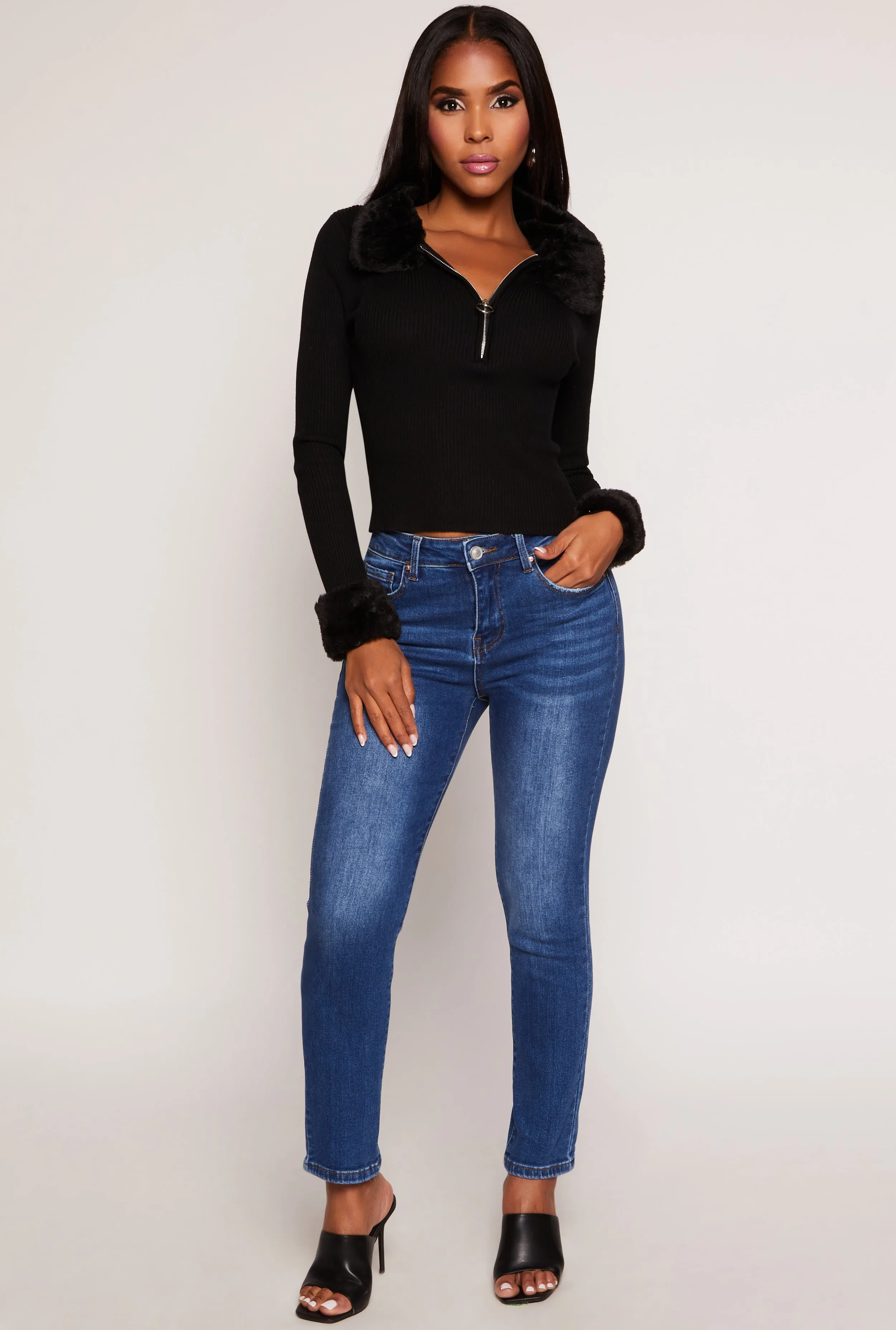 WAX Whiskered Straight Leg Jeans sold by Rainbow