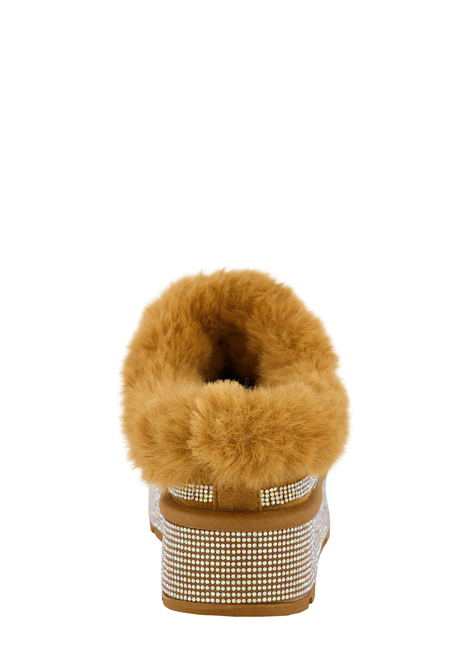Faux Fur Rhinestone Platform Clogs sold by Rainbow product image thumbnail 3