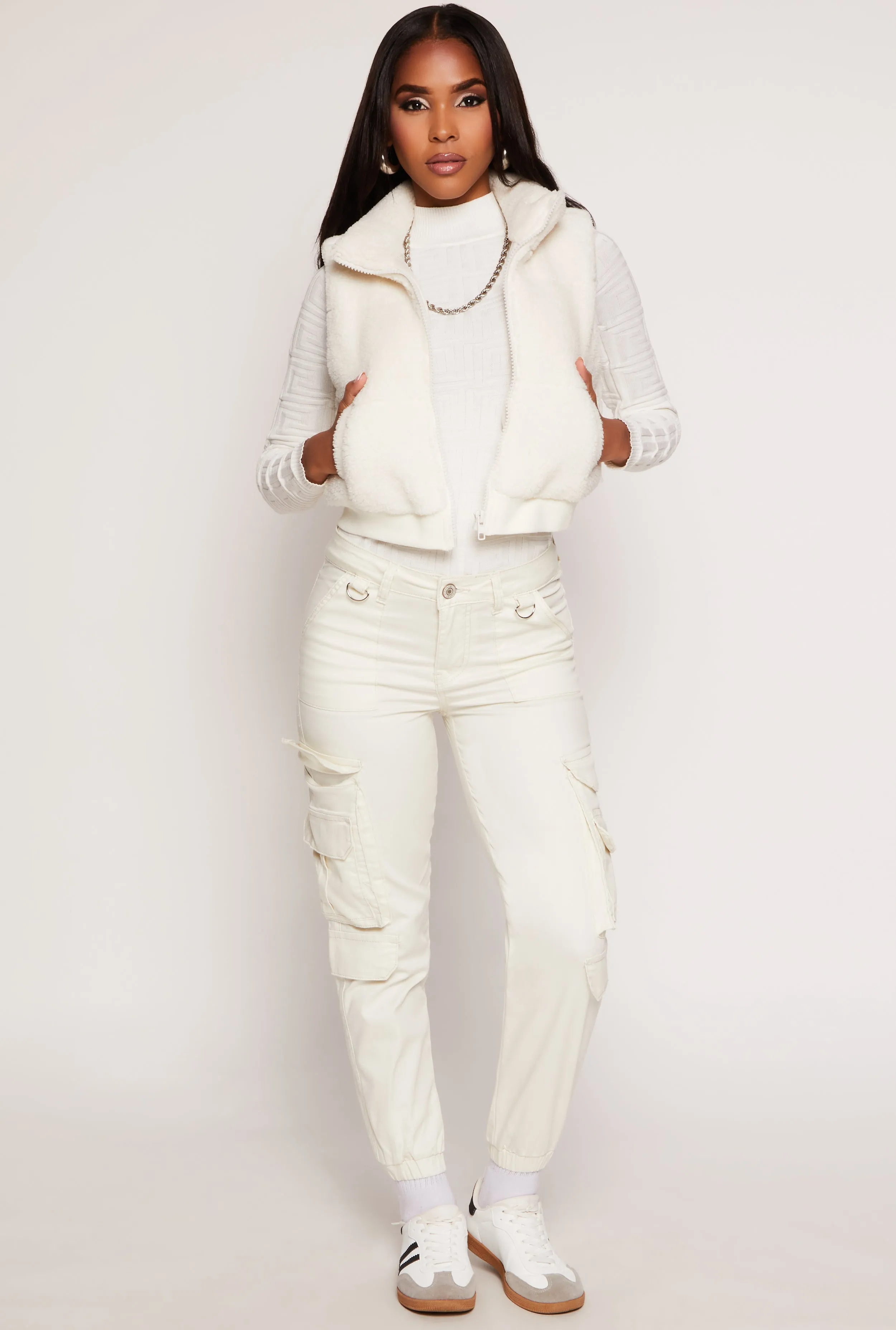 Almost Famous Sherpa Cropped Vest sold by Rainbow product image thumbnail 2