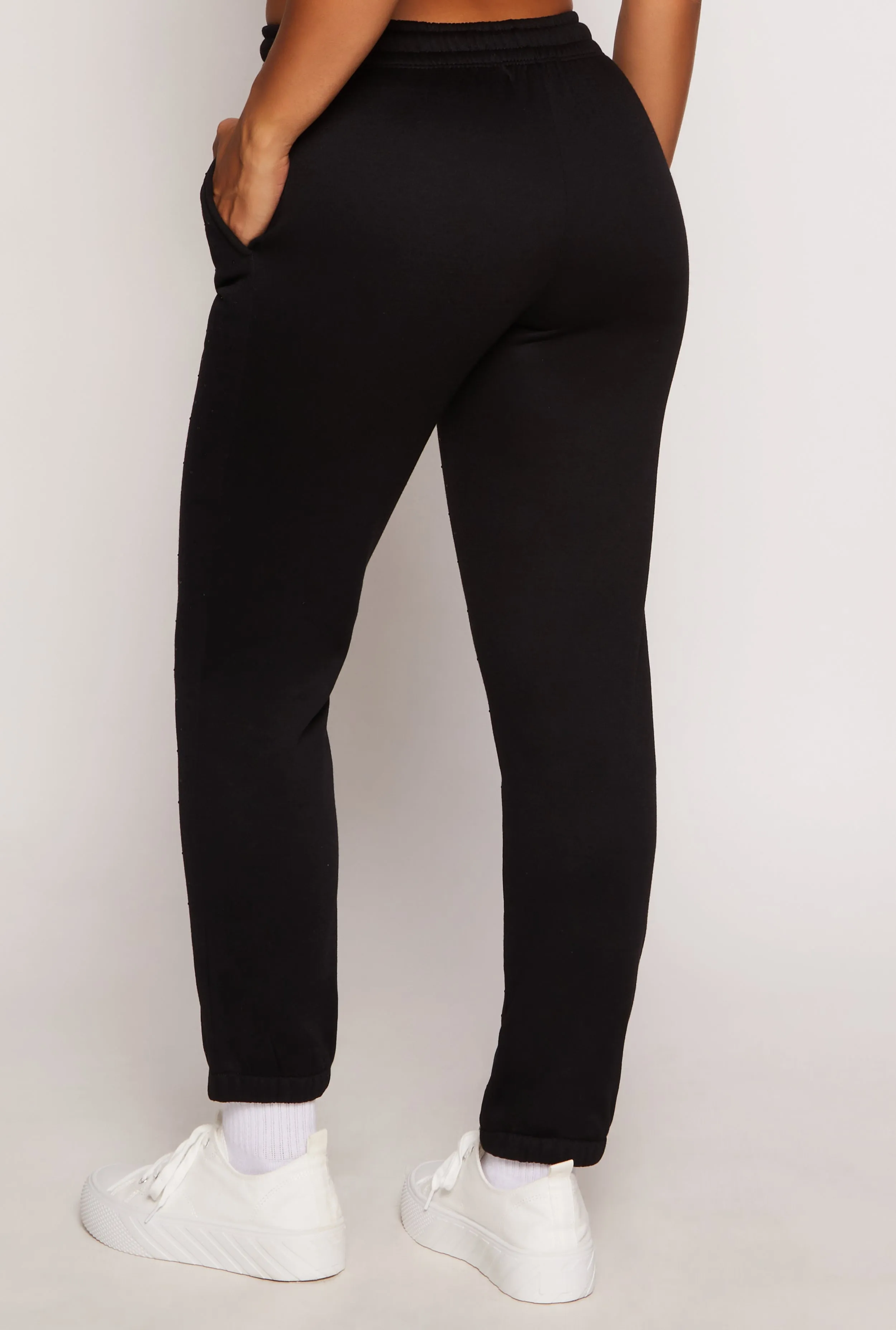 Almost Famous Fleece Rhinestone Sweatpants sold by Rainbow product image thumbnail 3